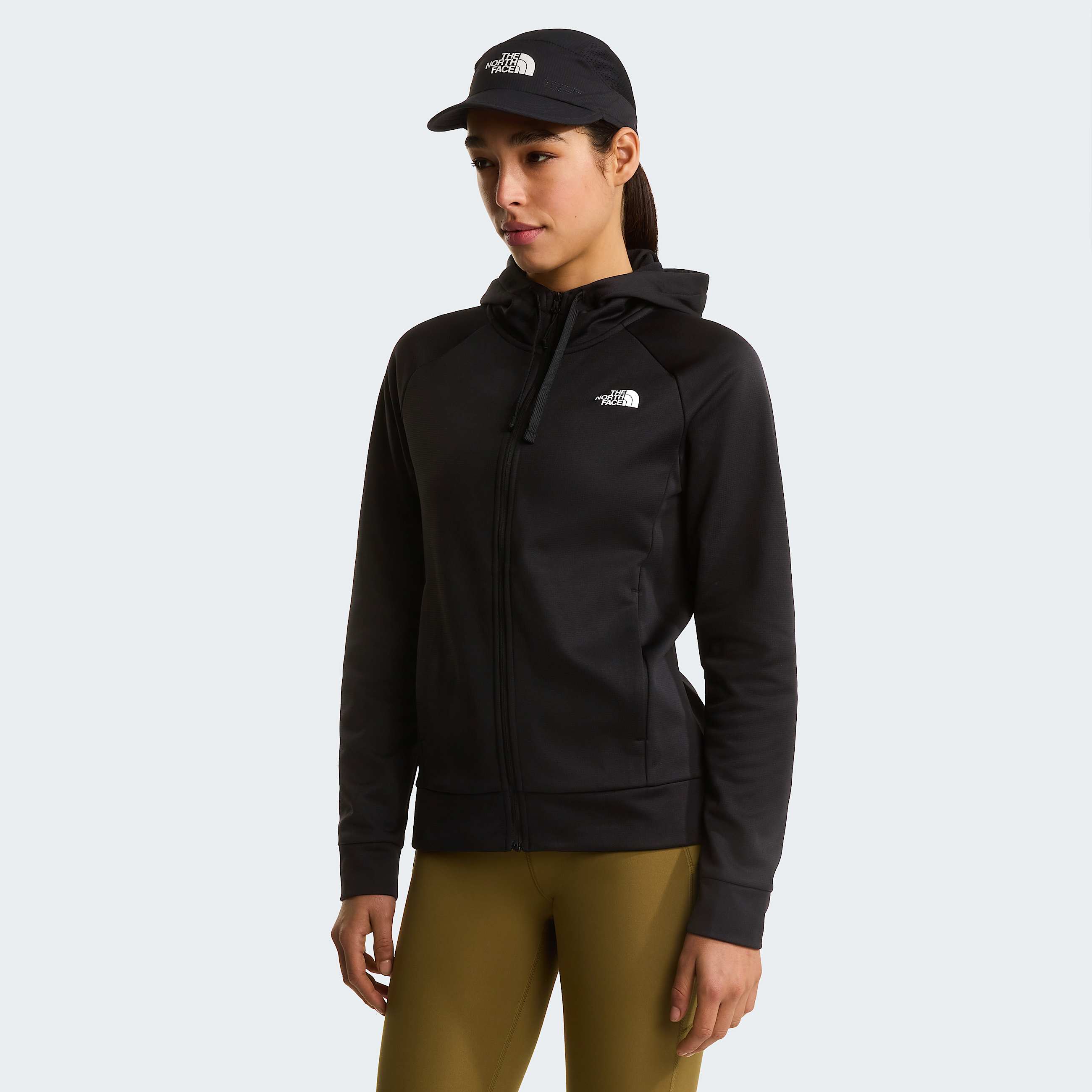 Casaco com capuz e fecho de correr integral Reaxion 20 para mulher TNF HERO