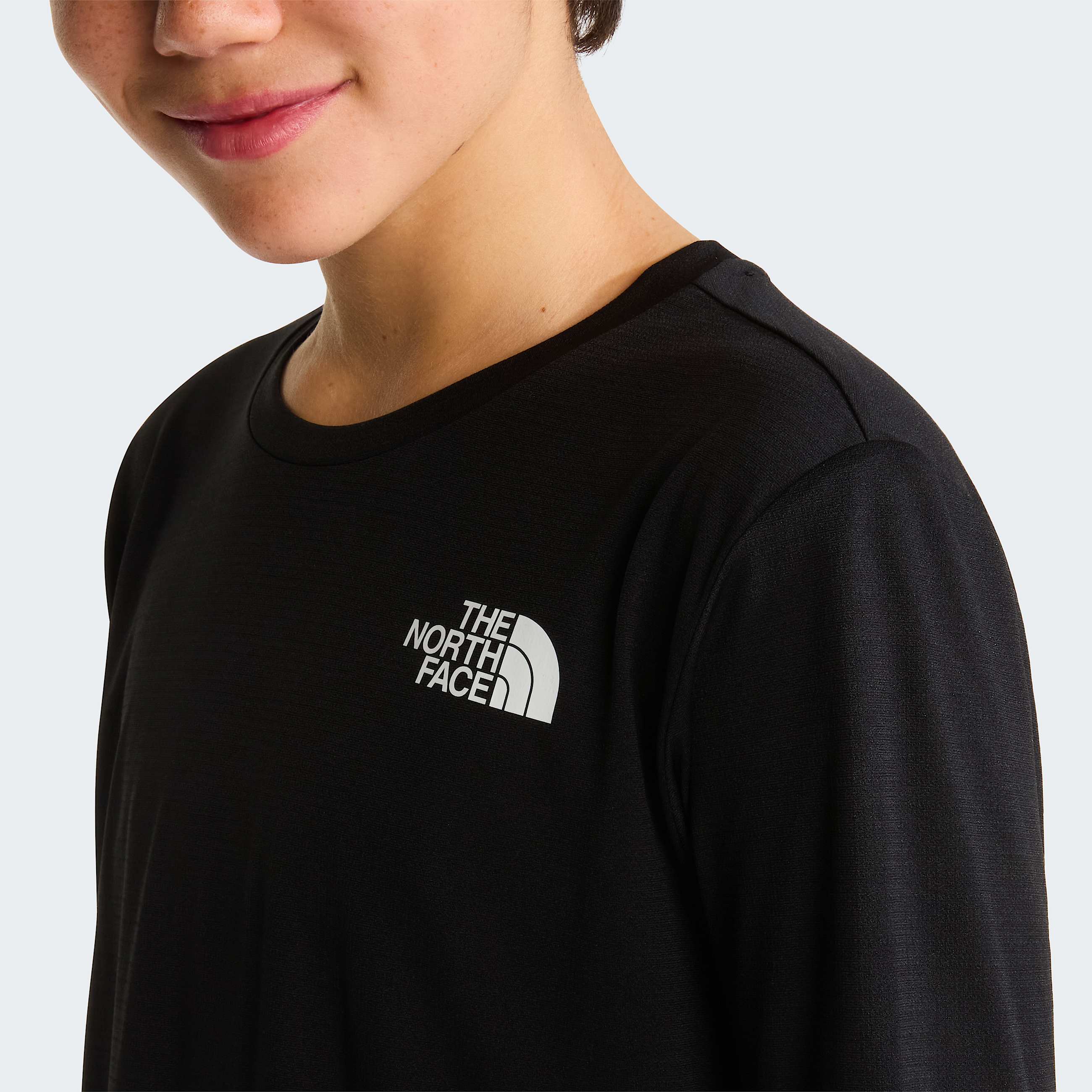 Teens 247 LongSleeve TShirt TNF TNF Black ALT4