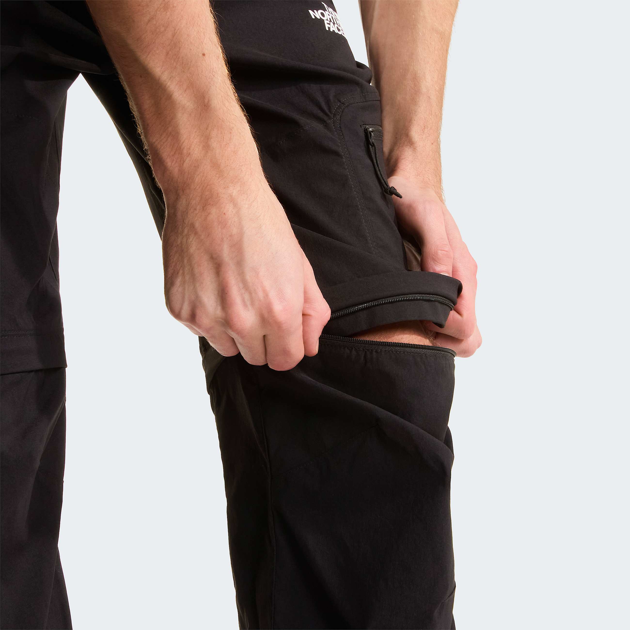 Mens Exploration Convertible Regular Tapered Trousers TNF TNF Black ALT8