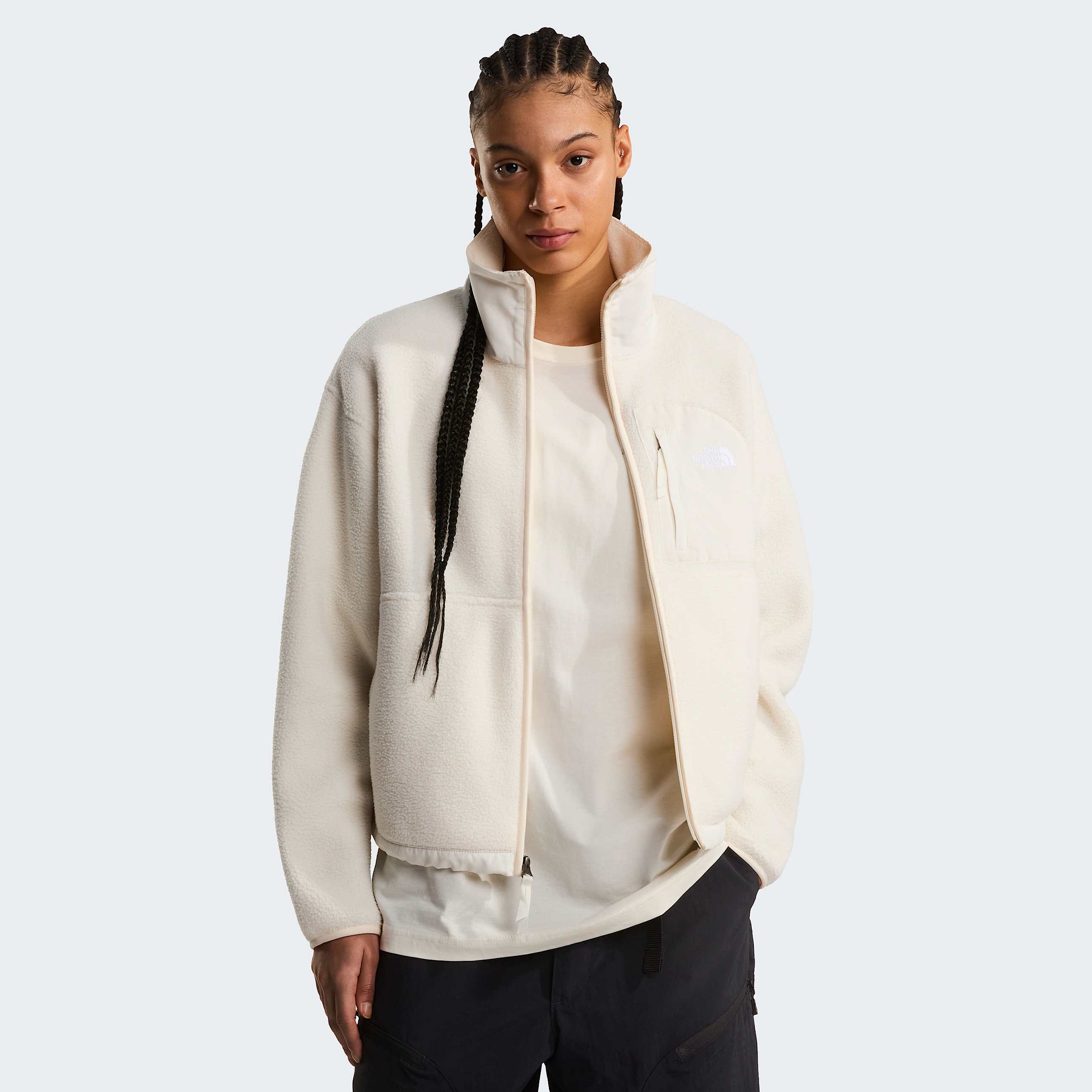 Chaqueta polar con cremallera integral Yumiori OffPeak para mujer TNF White Dune ALT4