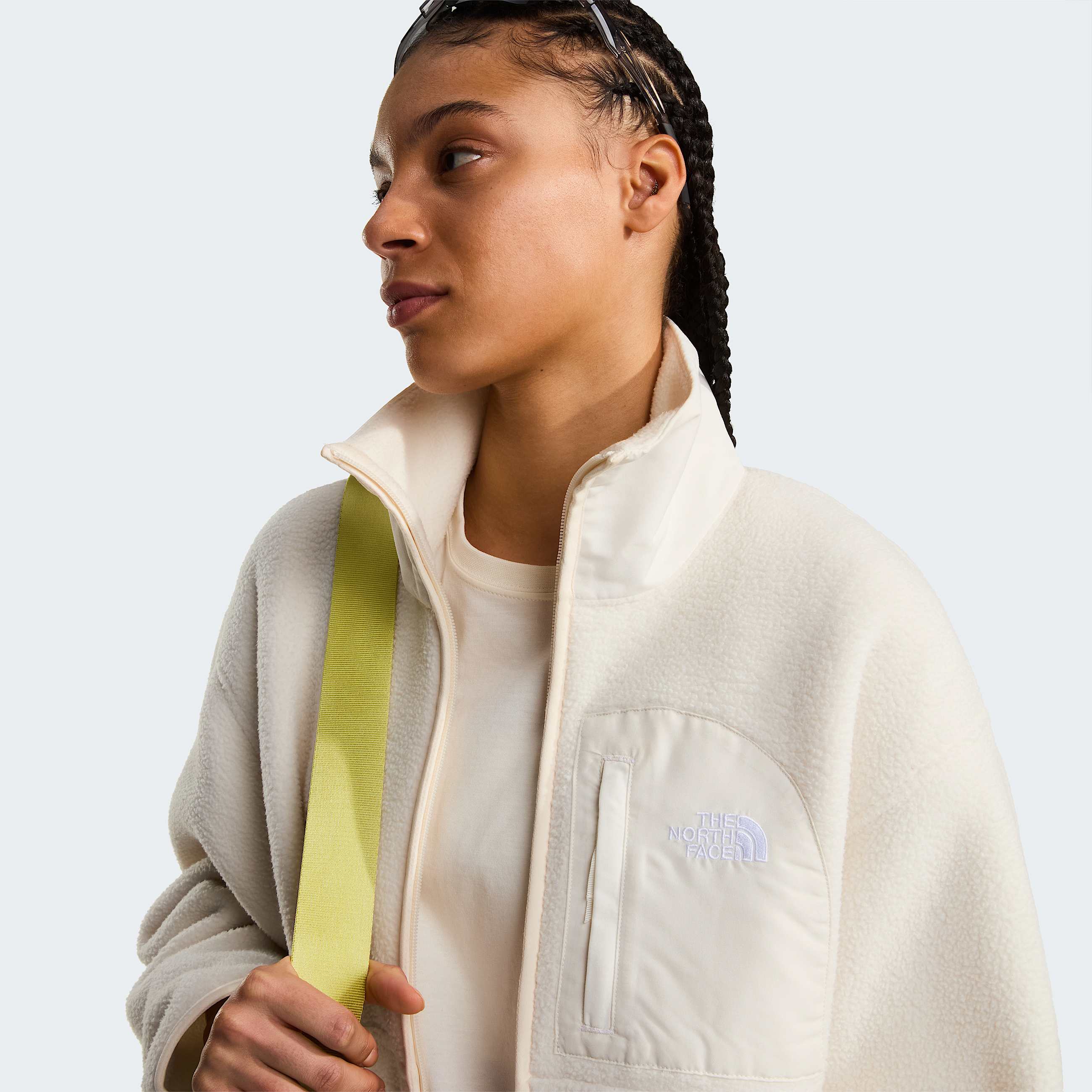 Chaqueta polar con cremallera integral Yumiori OffPeak para mujer TNF White Dune ALT9