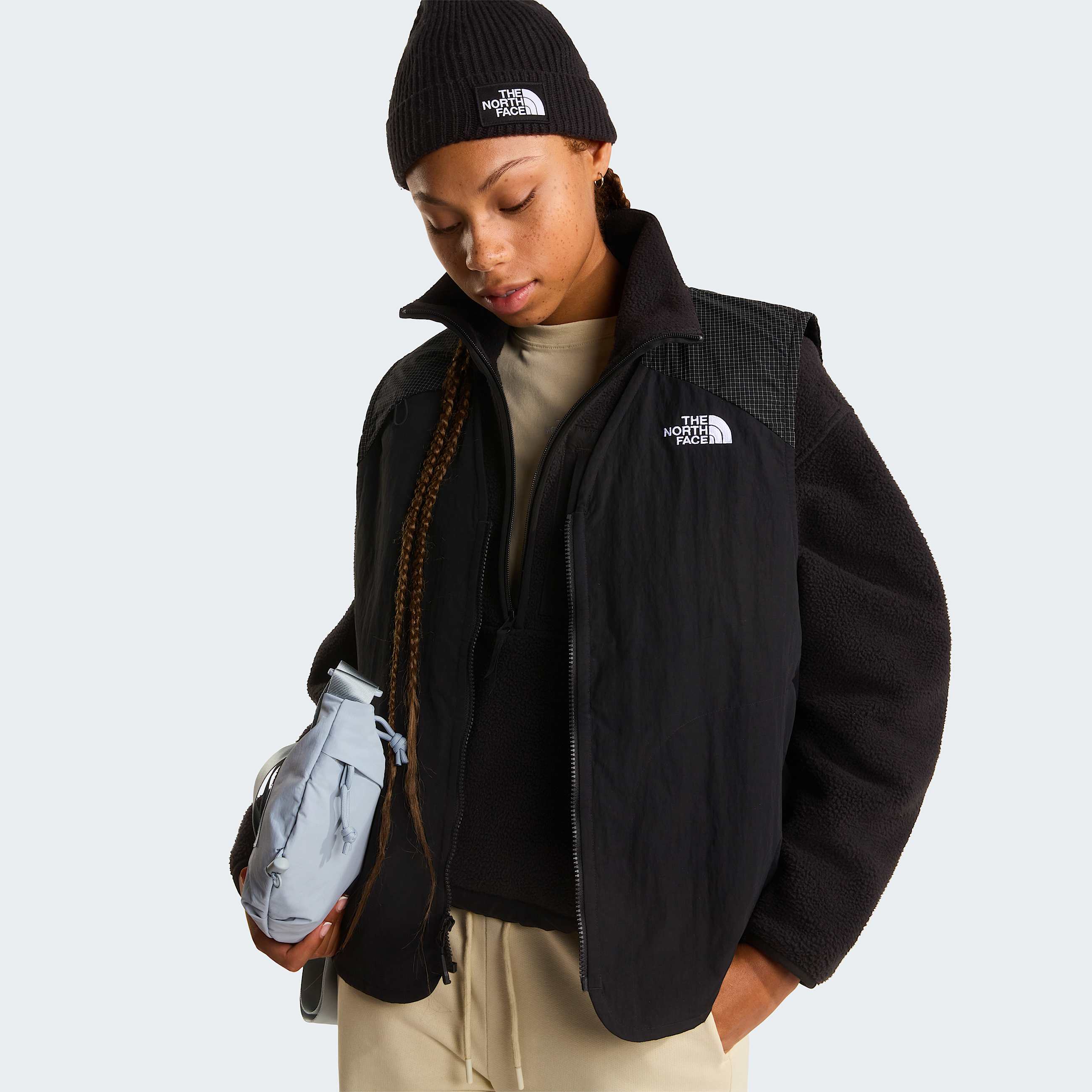 Chaqueta polar con media cremallera Yumiori OffPeak para mujer TNF TNF Black ALT8