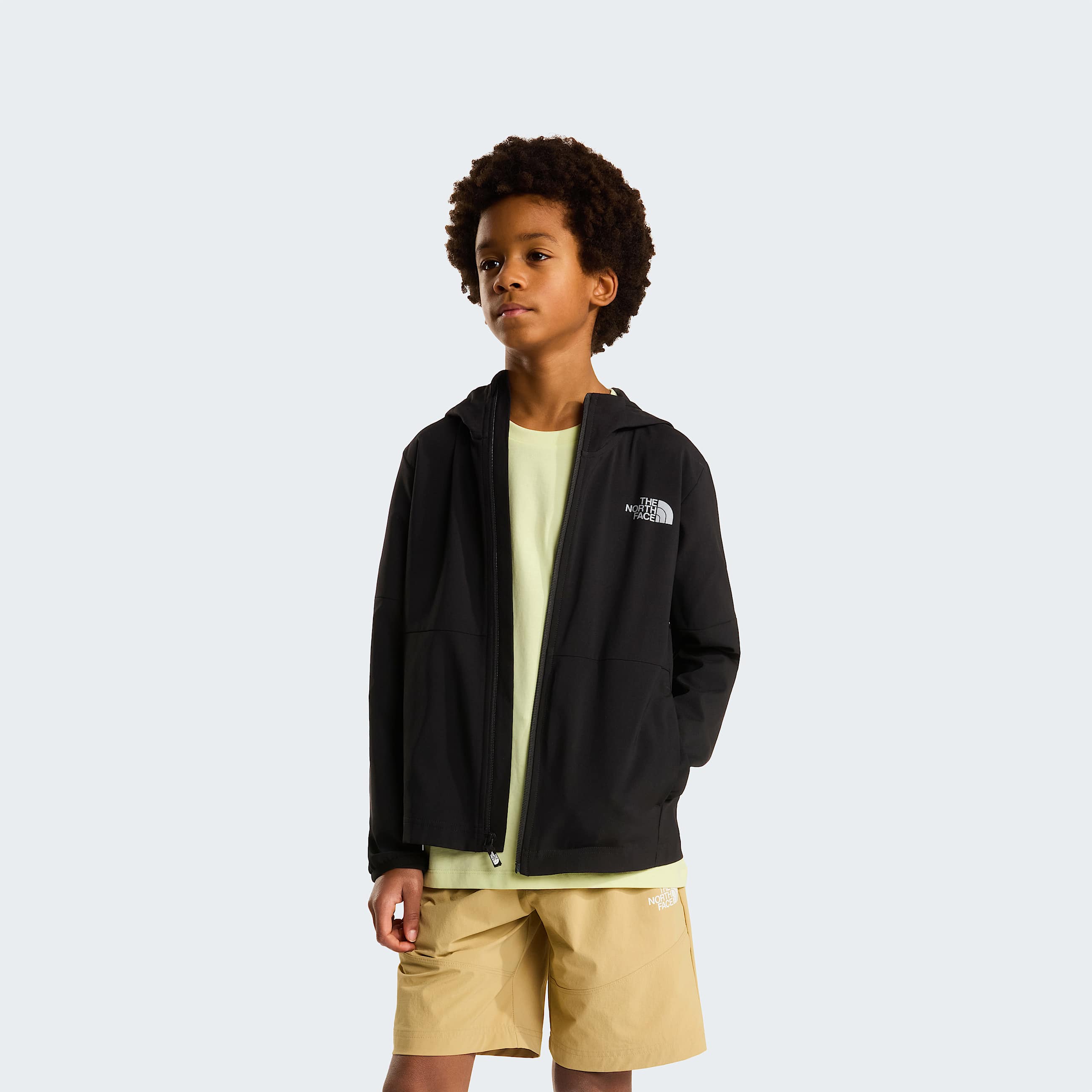 Giacca On The Trail con cappuccio e cerniera integrale da ragazzo TNF ALT4