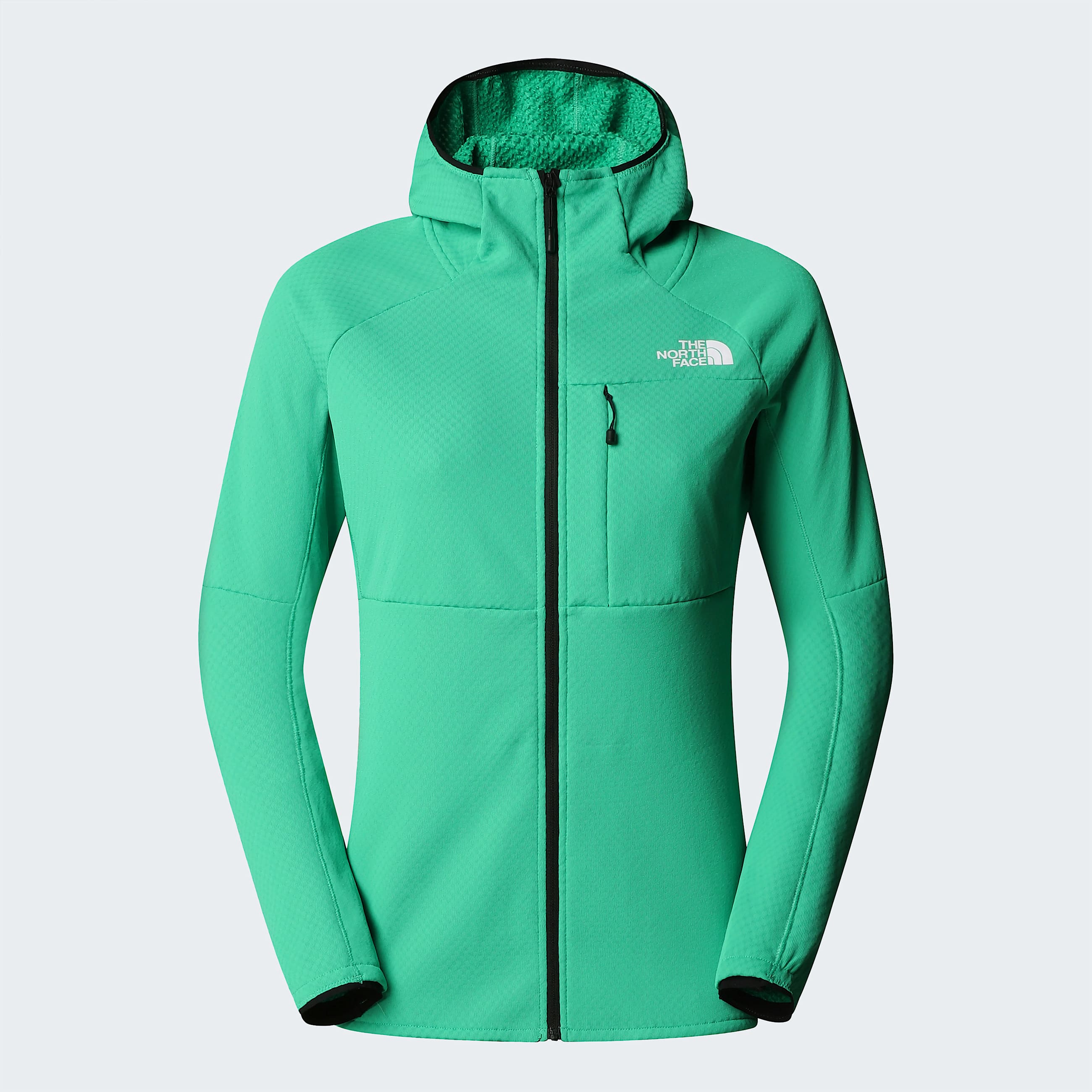 Womens Summit Series FUTUREFLEECE Hooded Jacket TNF Nebula Green ALT20