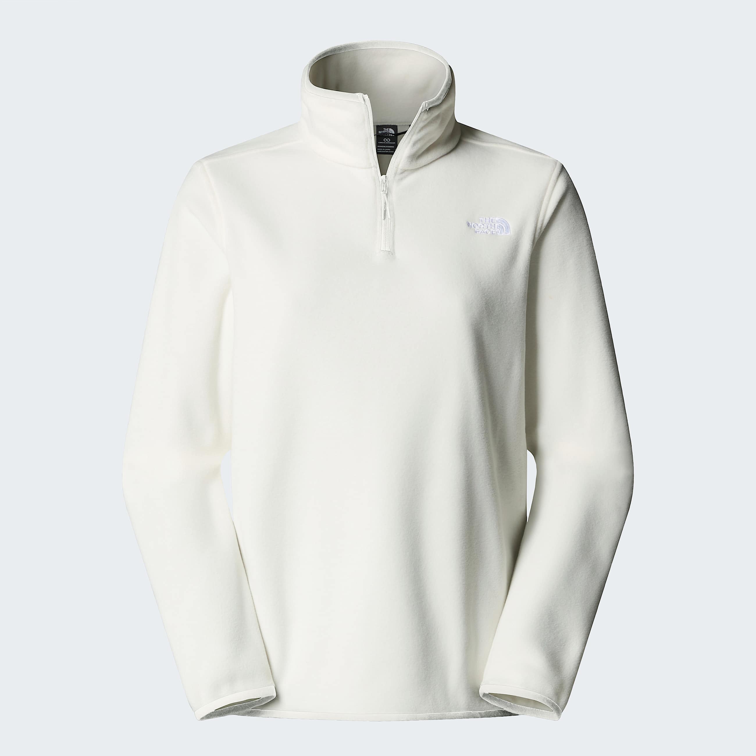 Glacierfleece met kwartrits voor dames TNF White Dune ALT20