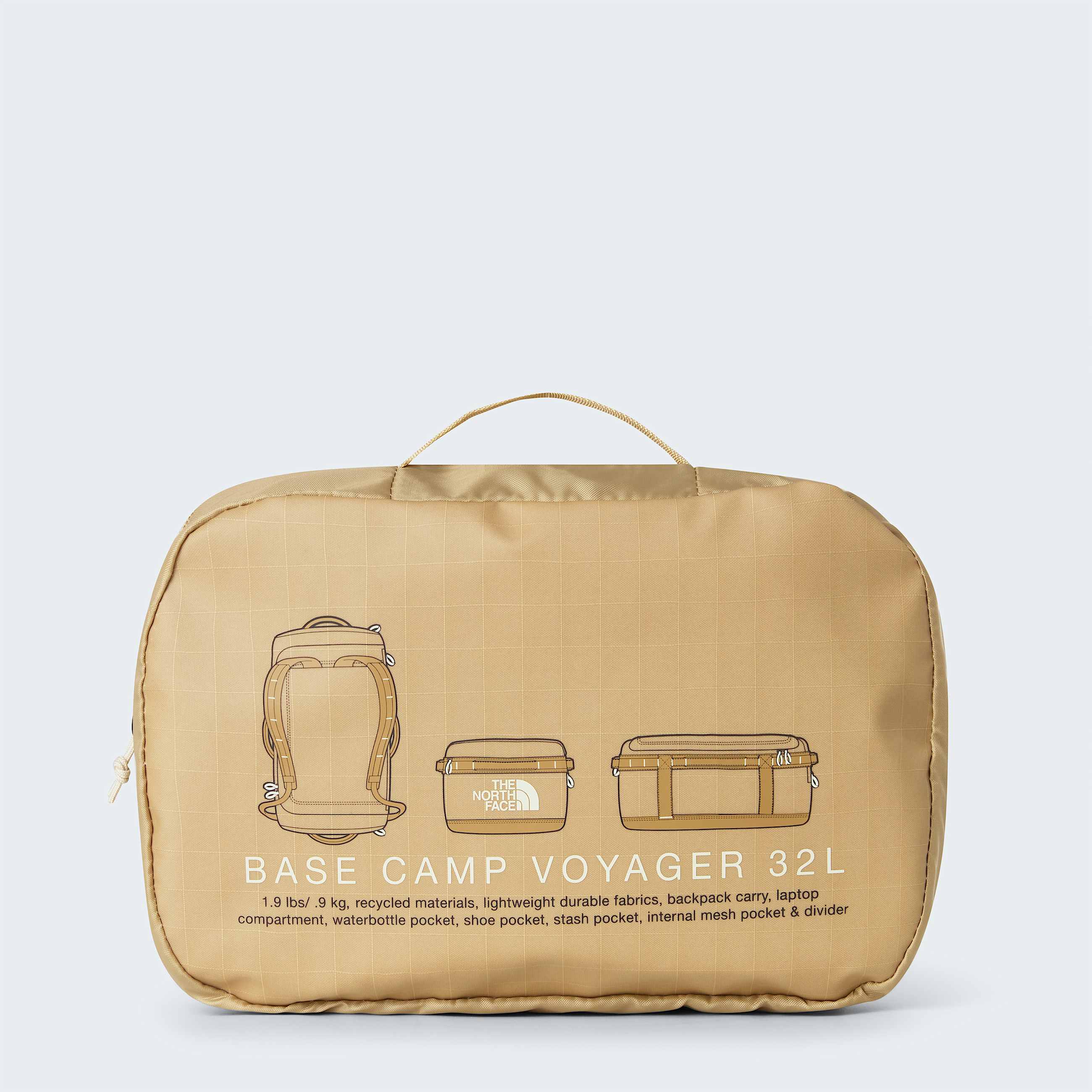 Base Camp Voyager DuffelTasche 32 Liter TNF Khaki StoneUtility BrownDesert Stone ALT5