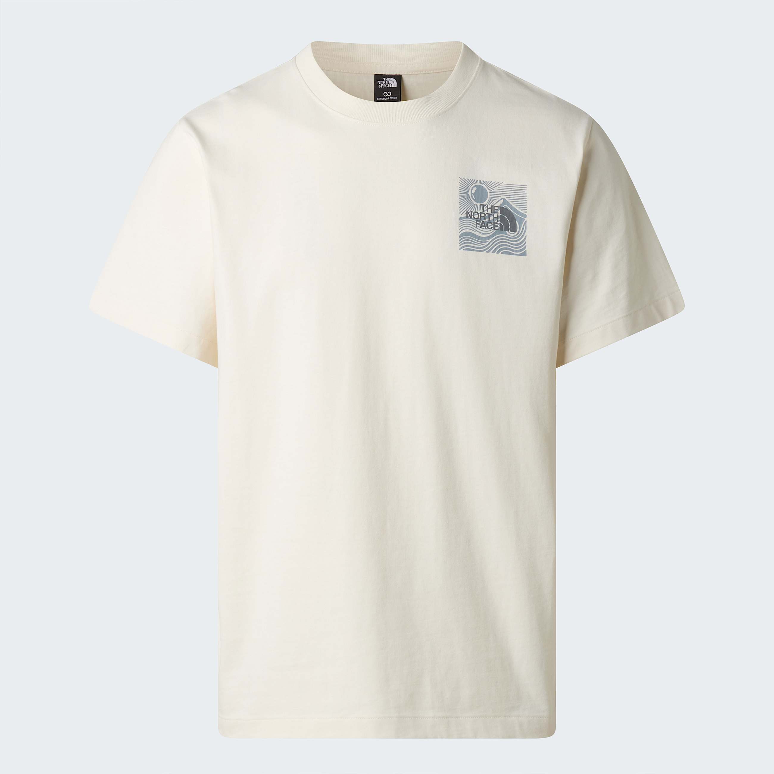 Mountain Escape relaxt geschnittenes TShirt mit Grafik Unisex TNF White Dune ALT1