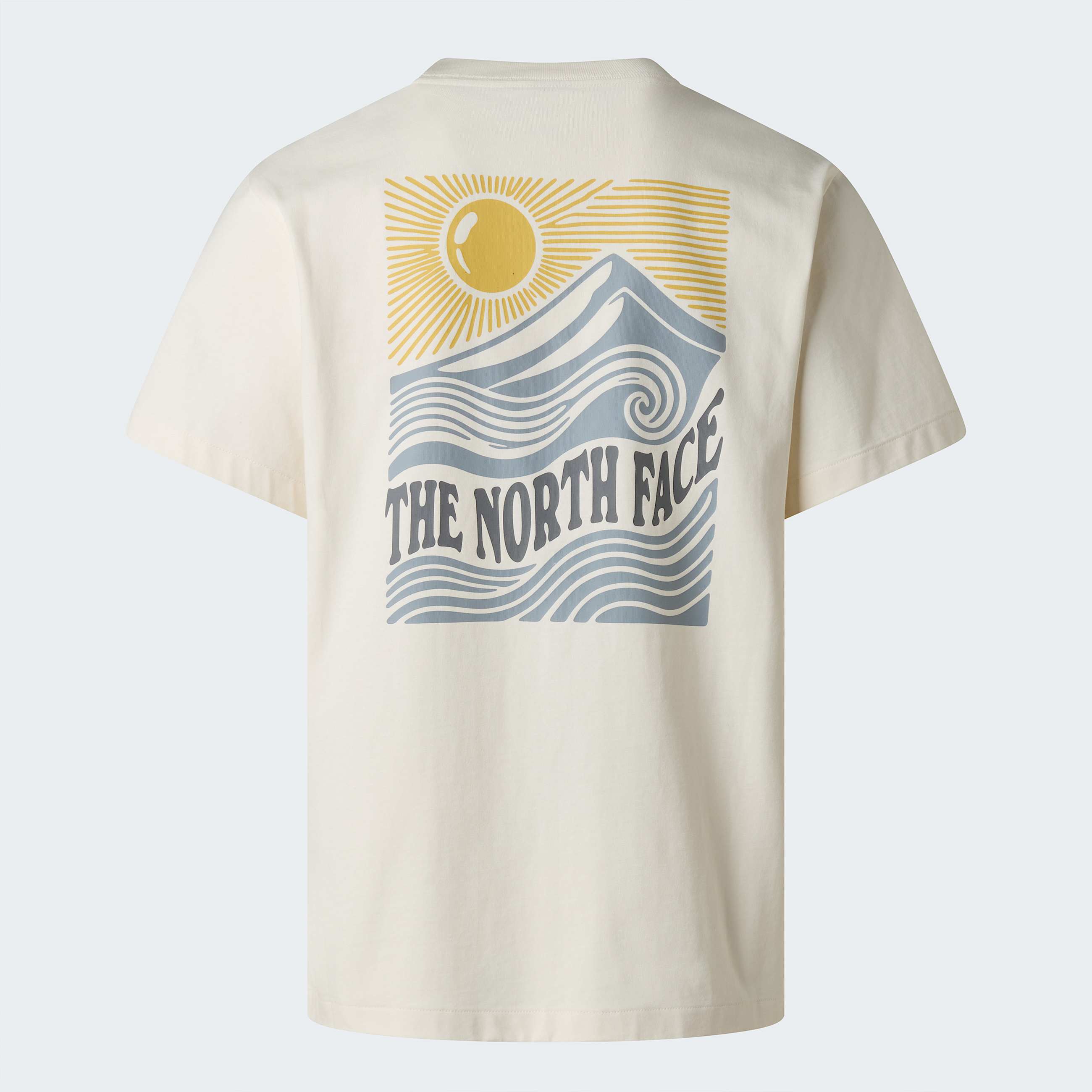 Mountain Escape relaxt geschnittenes TShirt mit Grafik Unisex TNF White Dune HERO