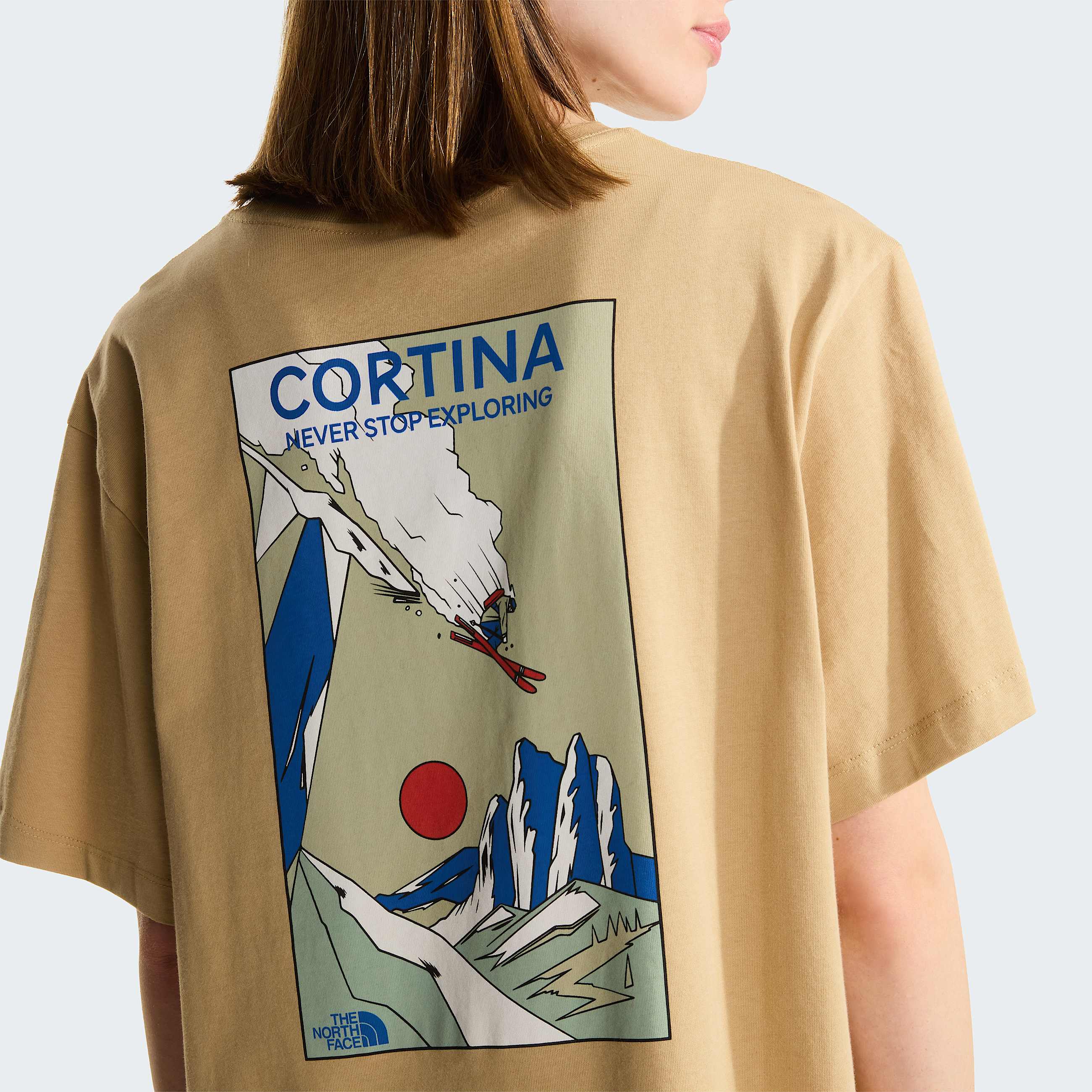 Unisex Mountain Celebration Regular Graphic TShirt TNF Khaki Stone ALT14