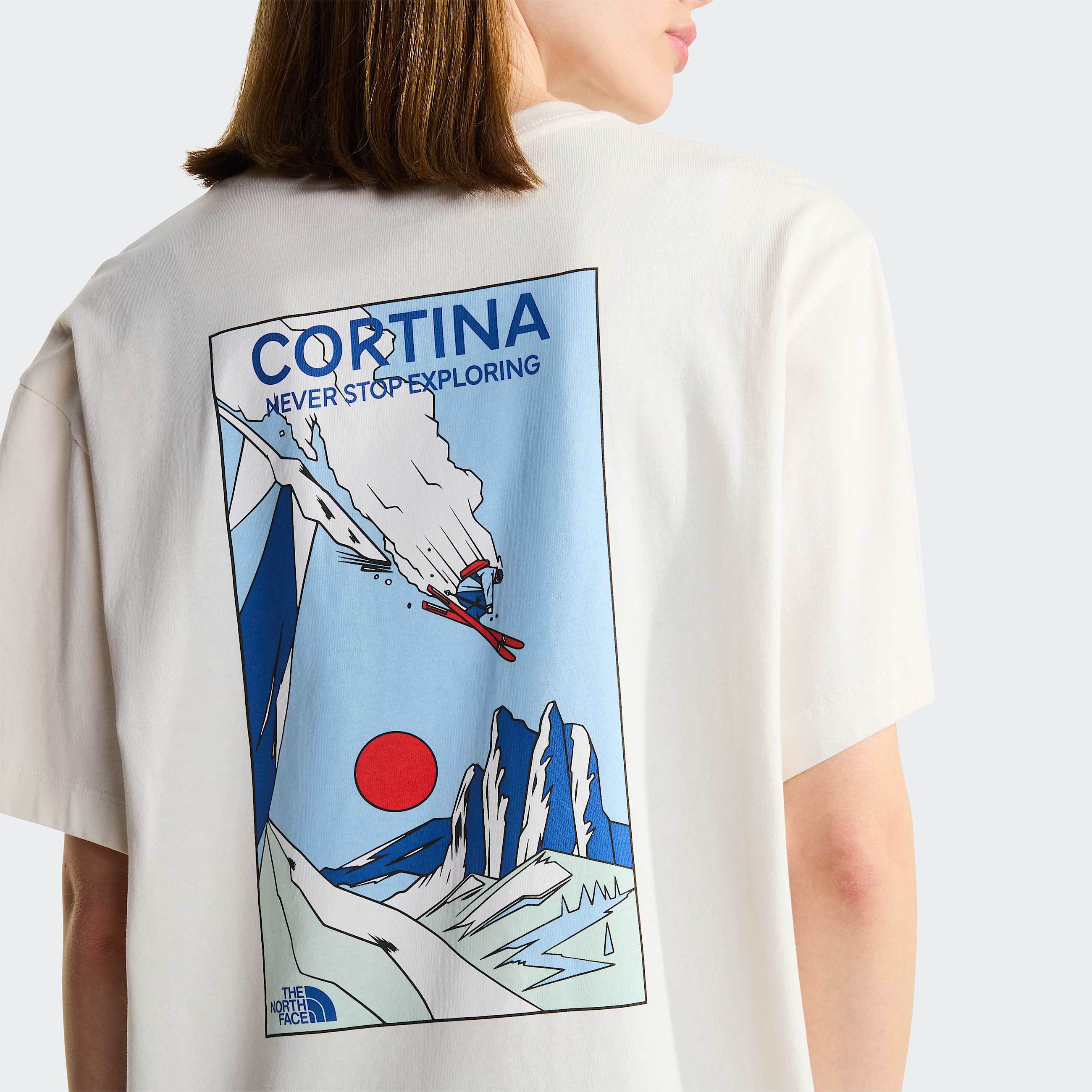 Unisex Mountain Celebration Regular Graphic TShirt TNF White Dune ALT14