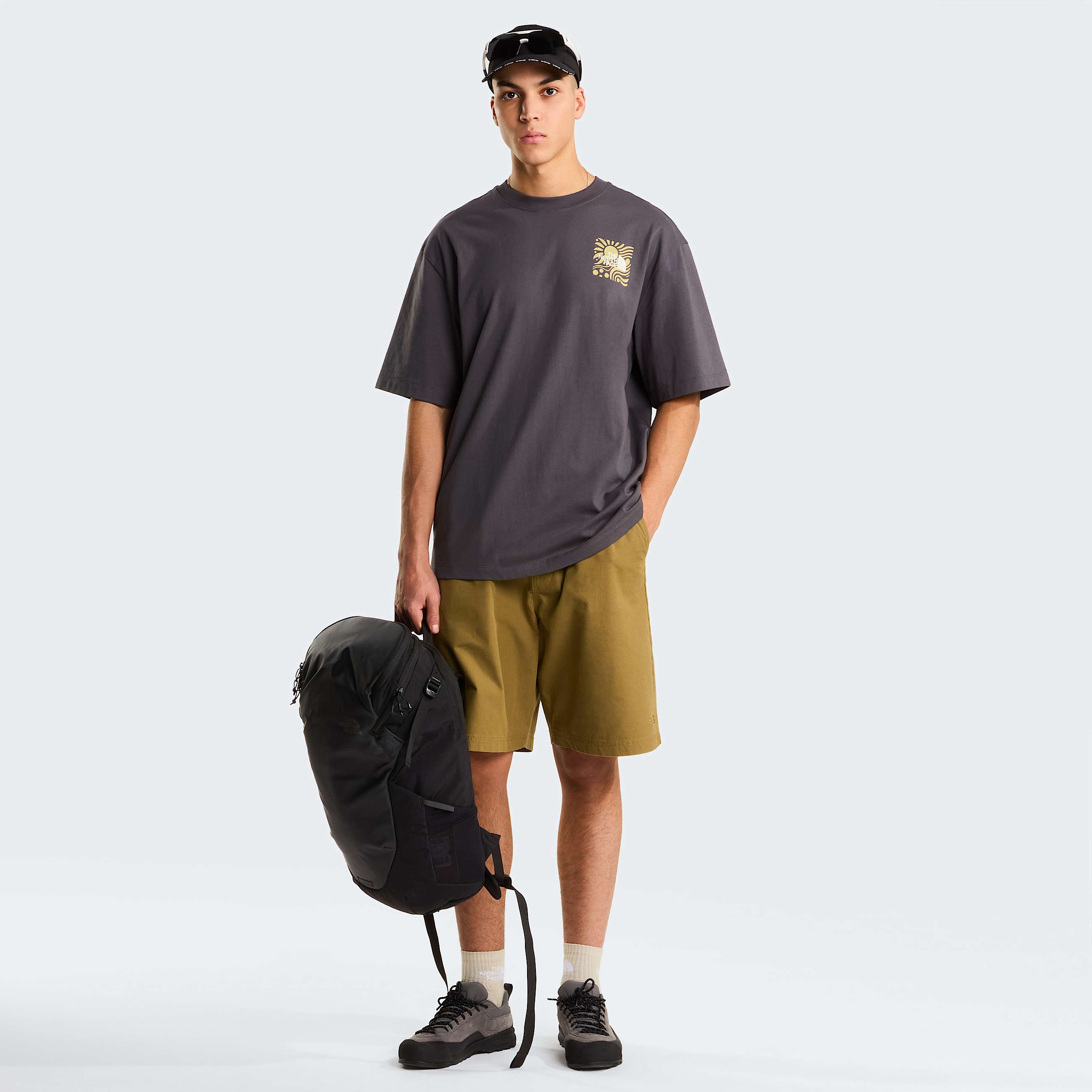 Unisex Sun Oversized Graphic TShirt TNF Anthracite Grey ALT4