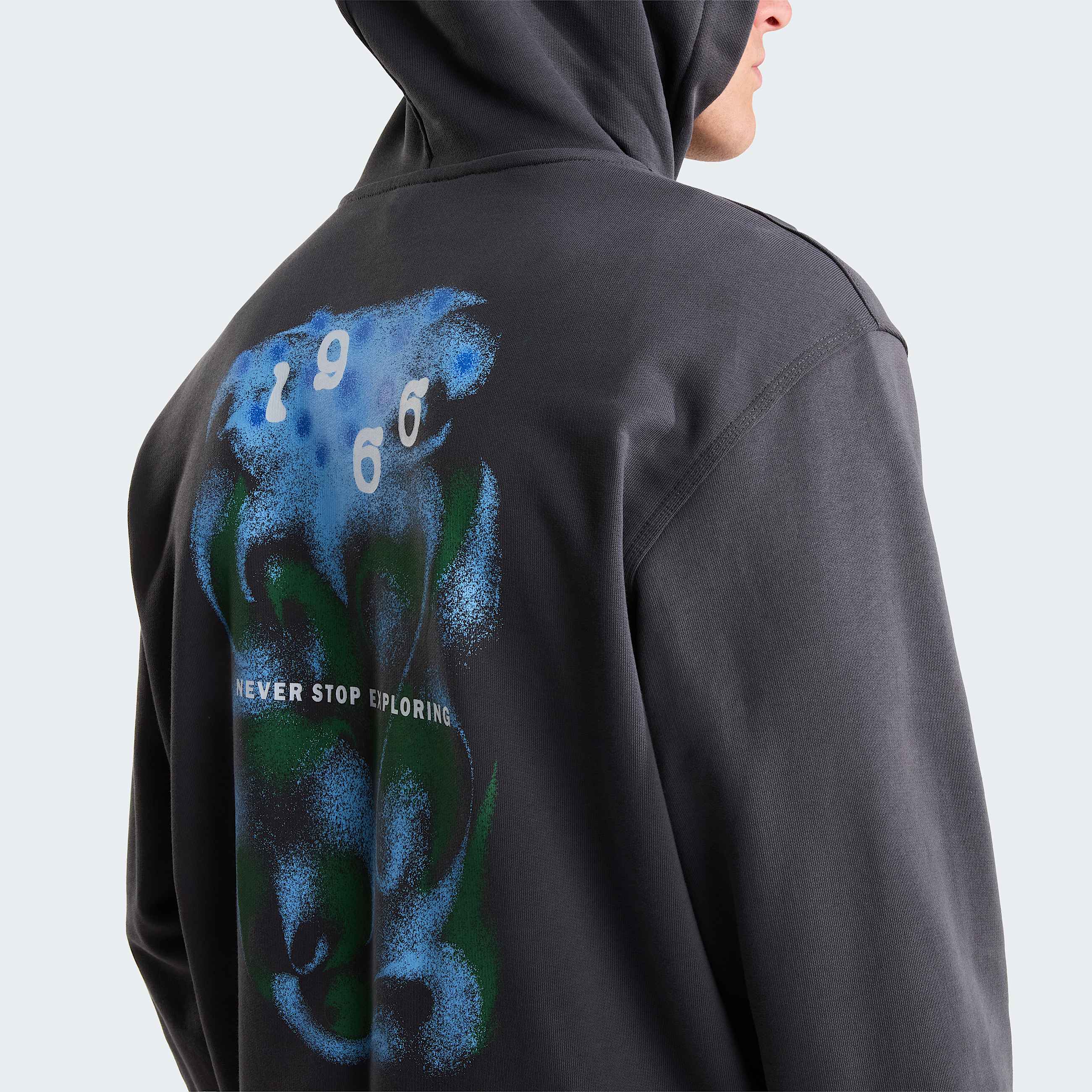 Unisex 1966 Motion Relaxed Graphic Hoodie TNF Anthracite Grey ALT7