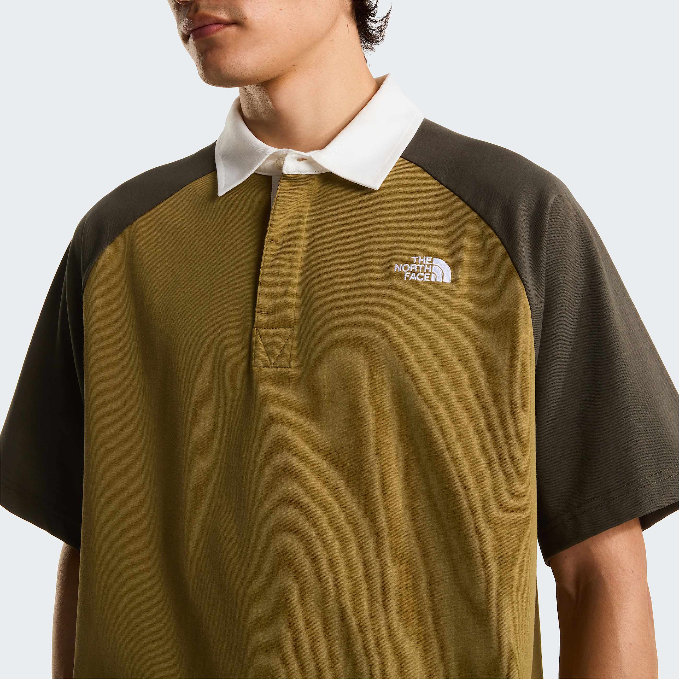 Rugby PoloShirt in Unisex TNF CedarNew Taupe Green ALT6