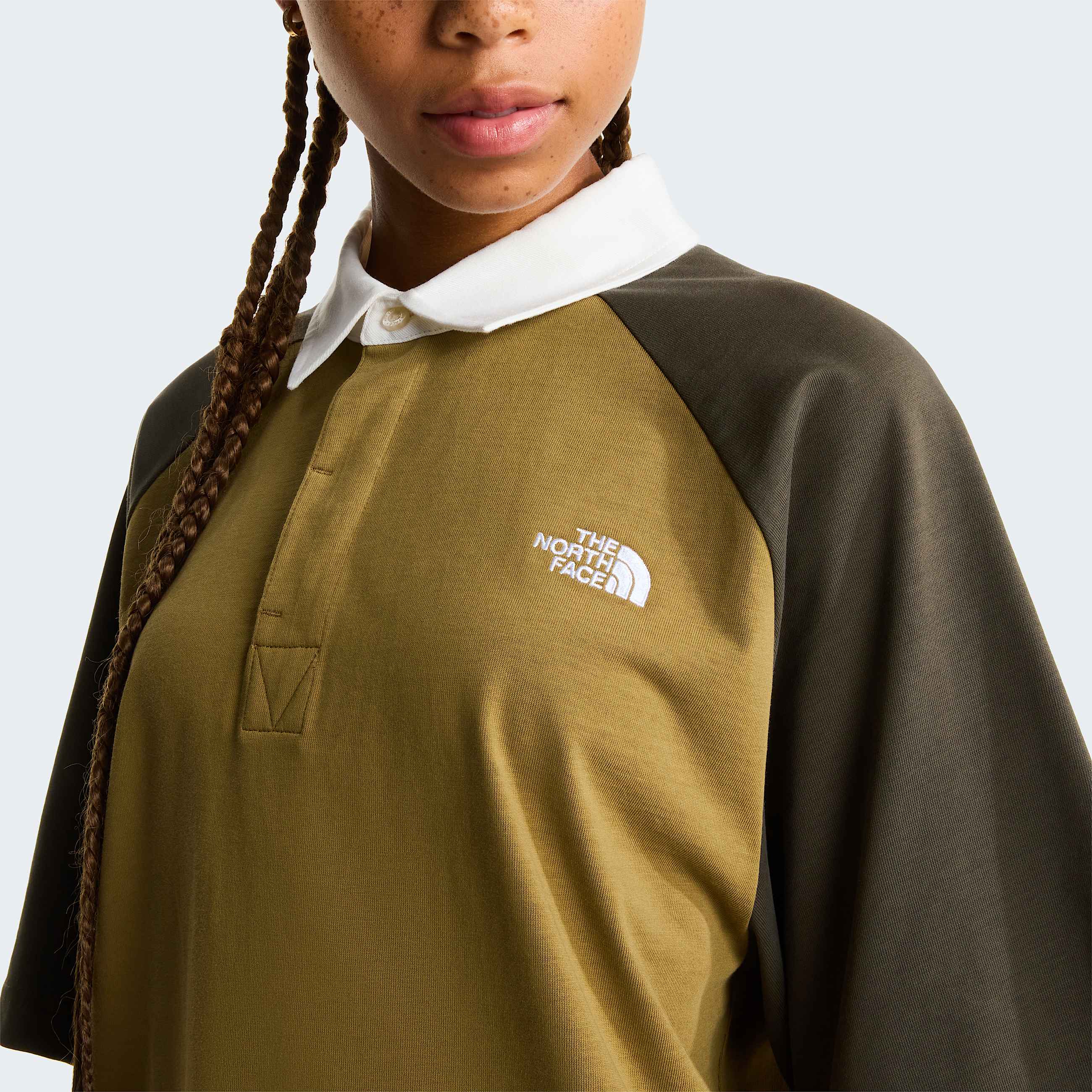 Rugby PoloShirt in Unisex TNF CedarNew Taupe Green ALT12
