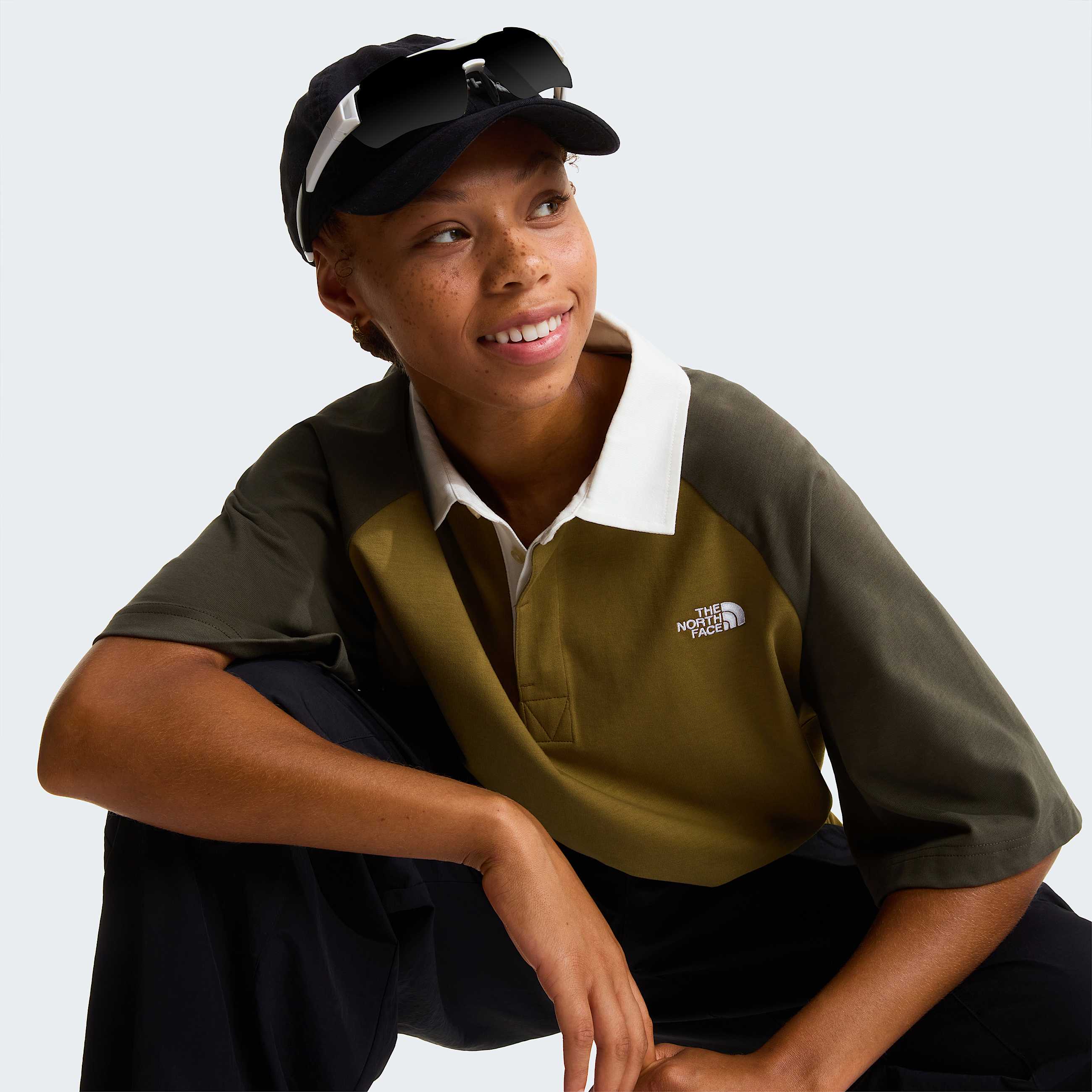 Rugby PoloShirt in Unisex TNF CedarNew Taupe Green ALT13
