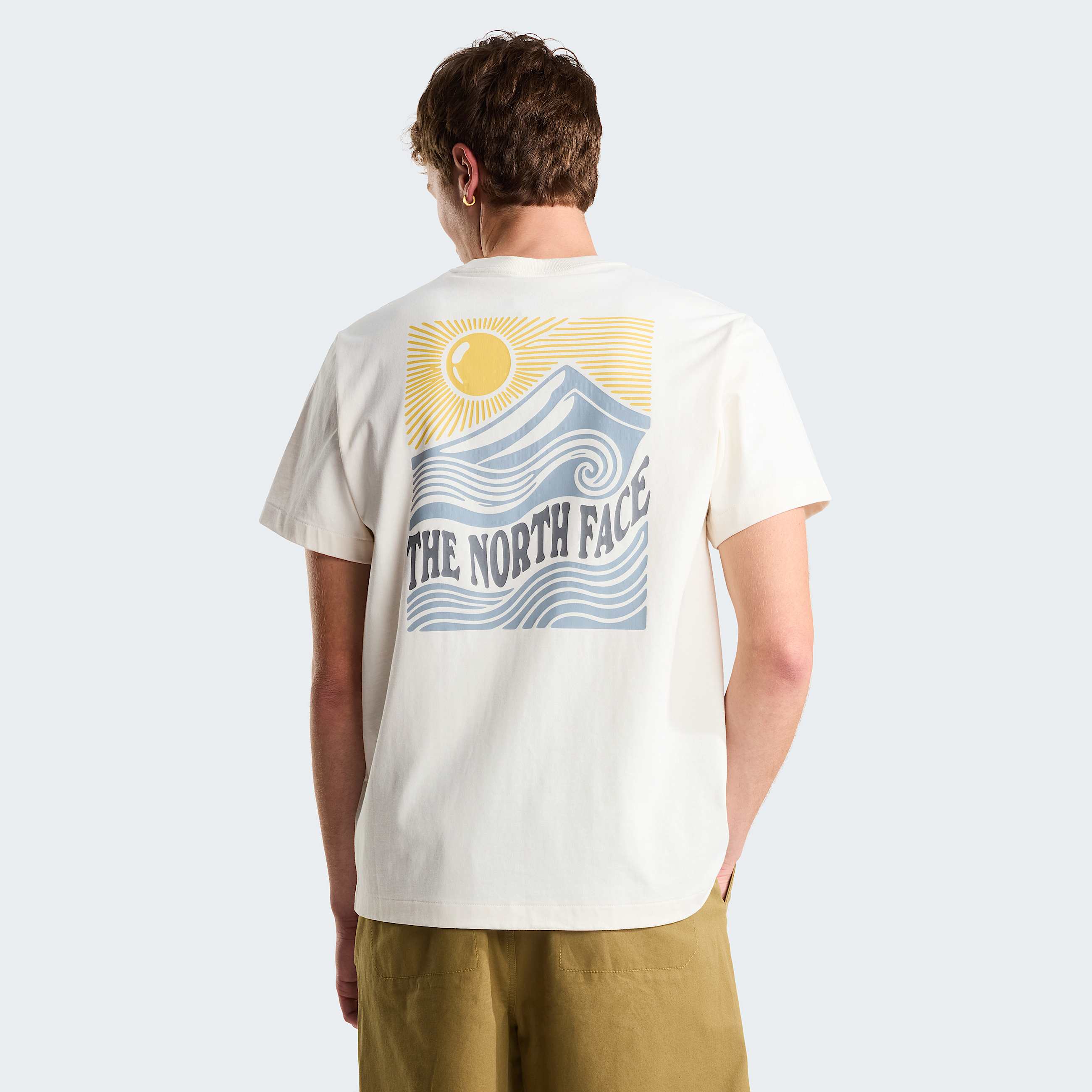 Mountain Escape relaxt geschnittenes TShirt mit Grafik Unisex TNF White Dune ALT2