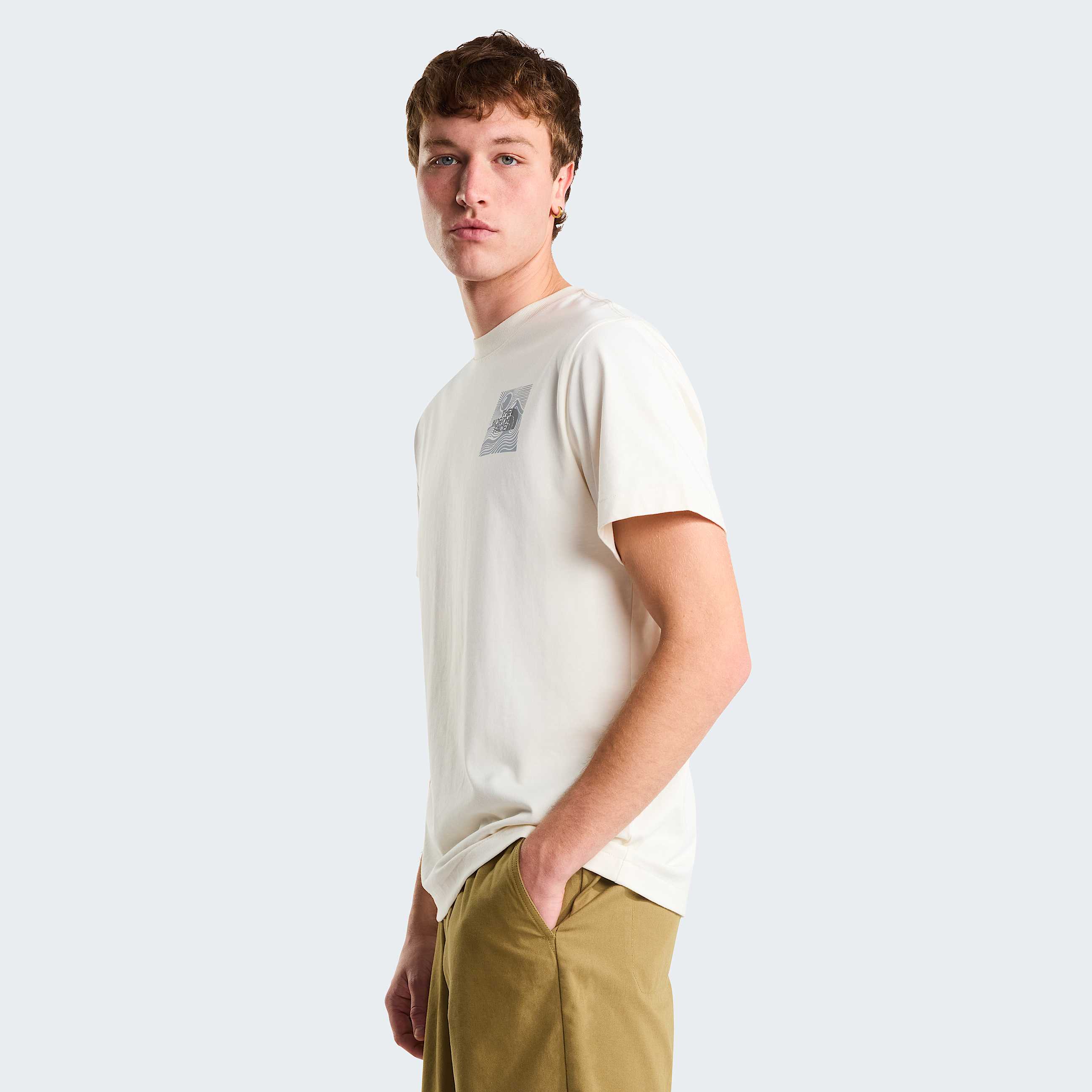 Mountain Escape relaxt geschnittenes TShirt mit Grafik Unisex TNF White Dune ALT5