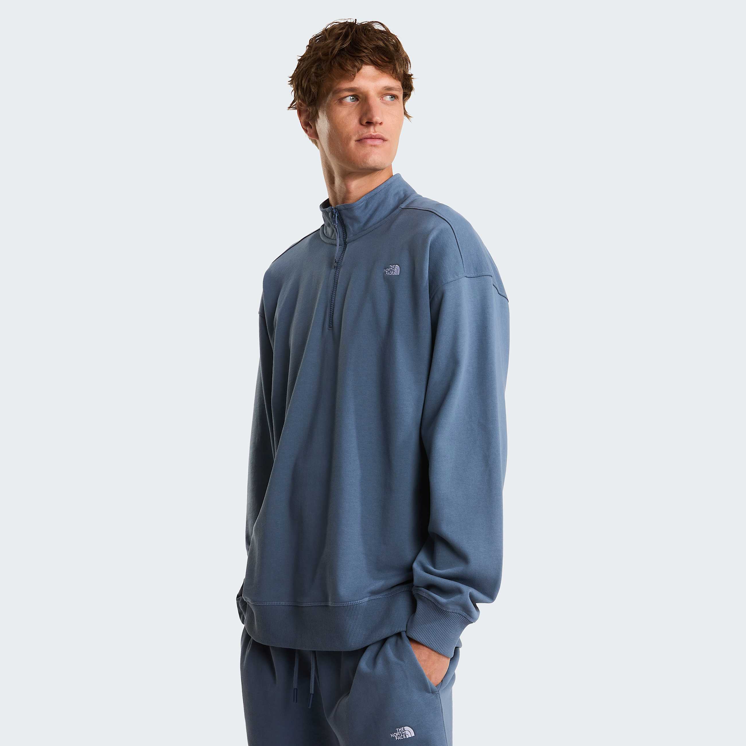 Unisex Essential Light Relaxed 14 Zip Sweatshirt TNF ALT2