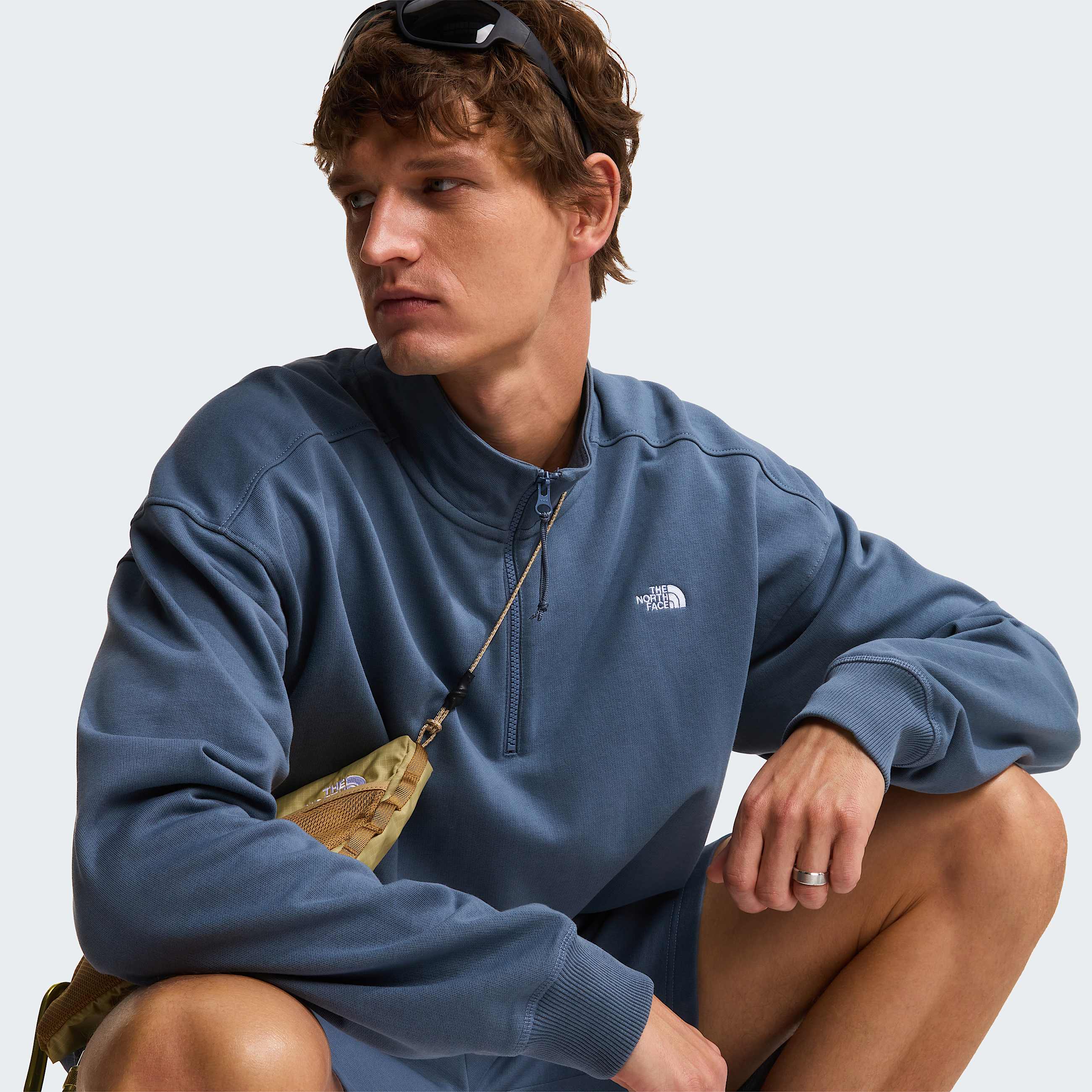 Unisex Essential Light Relaxed 14 Zip Sweatshirt TNF ALT7