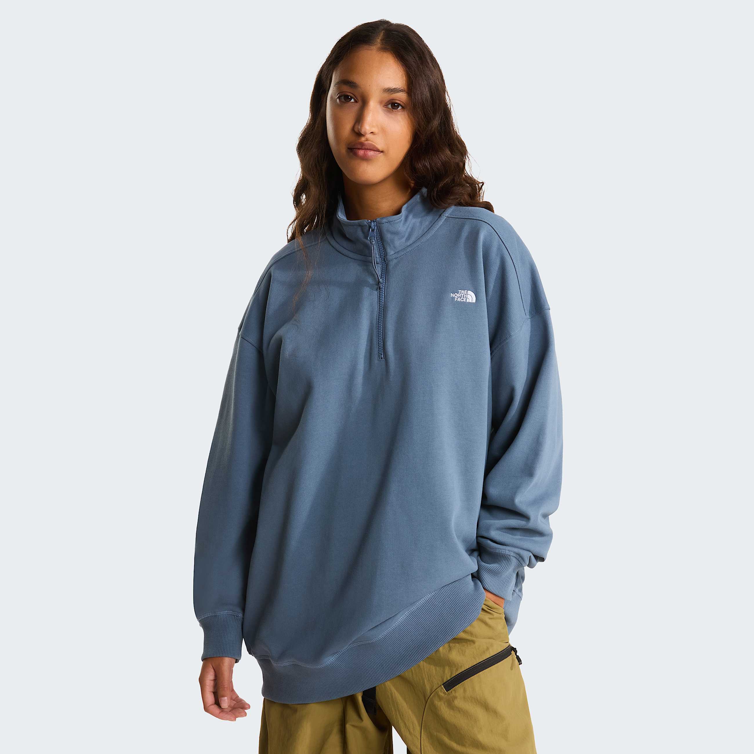 Unisex Essential Light Relaxed 14 Zip Sweatshirt TNF ALT8