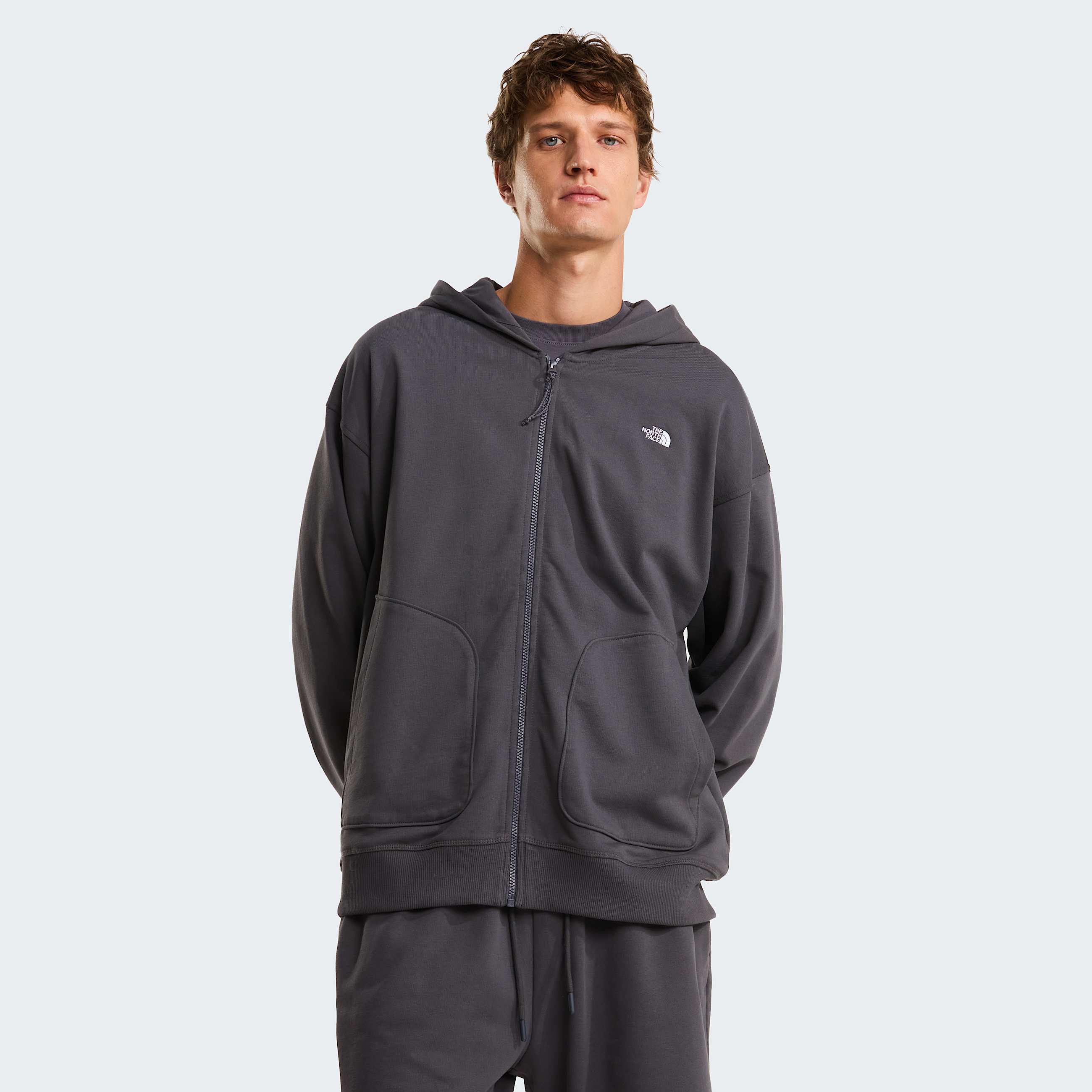 Unisex Essential Oversized Hoodie TNF Anthracite Grey ALT2