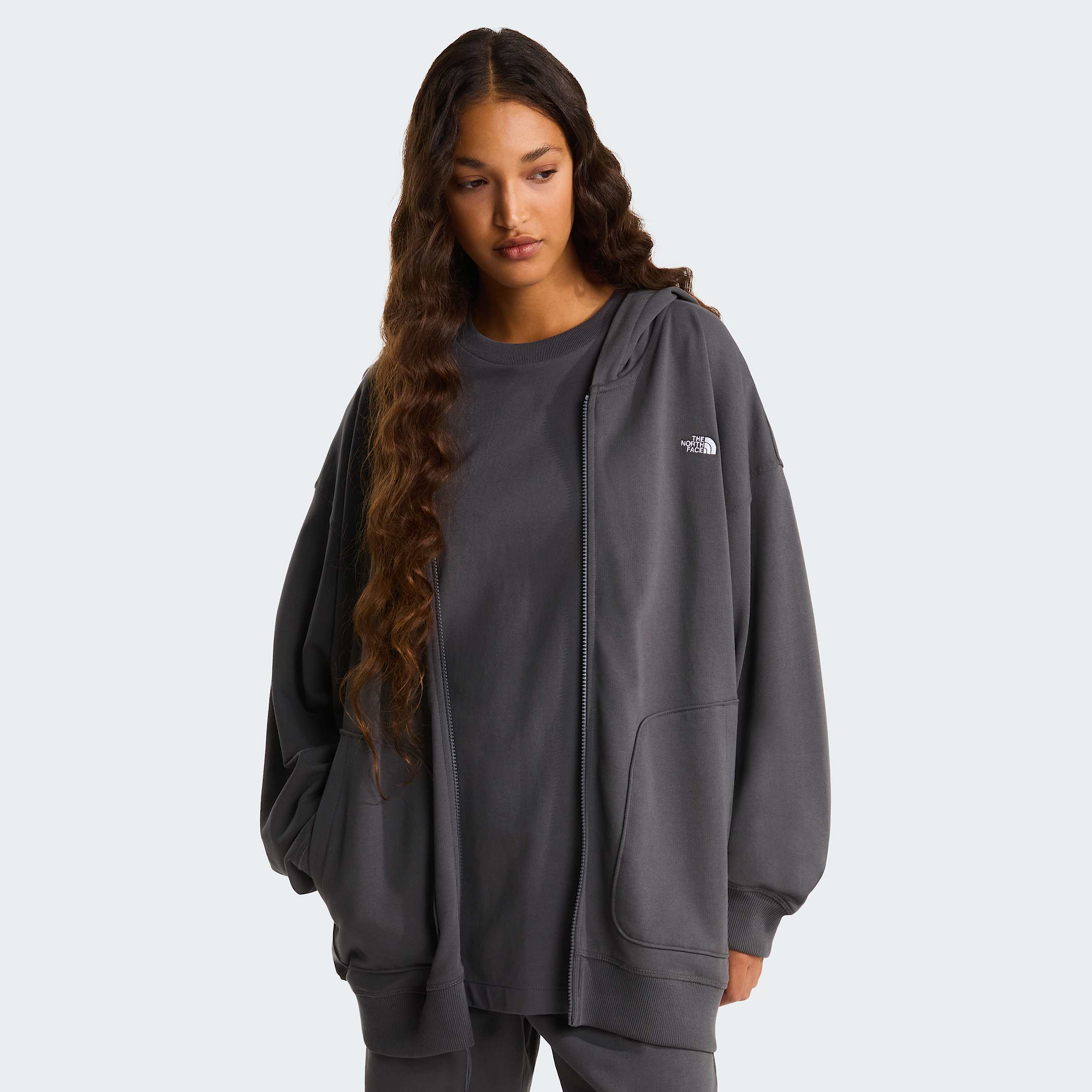 Unisex Essential Oversized Hoodie TNF Anthracite Grey ALT14