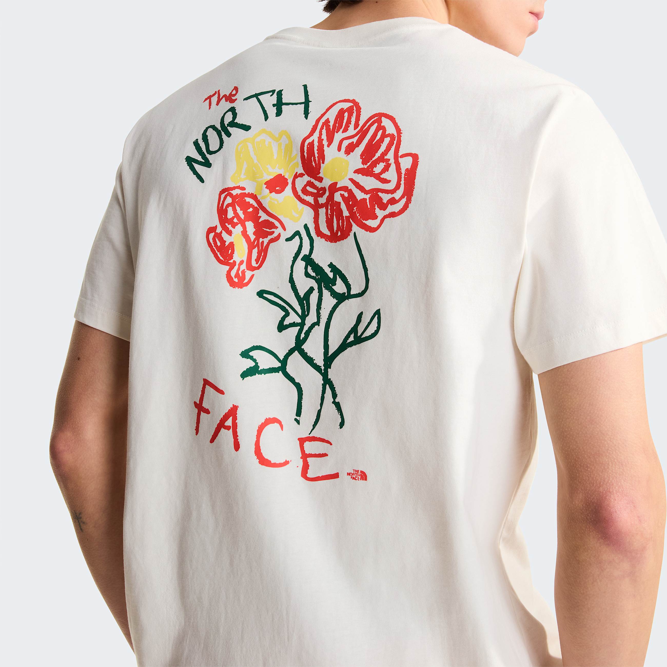 Unisex Flower Scribble Relaxed TShirt TNF ALT7