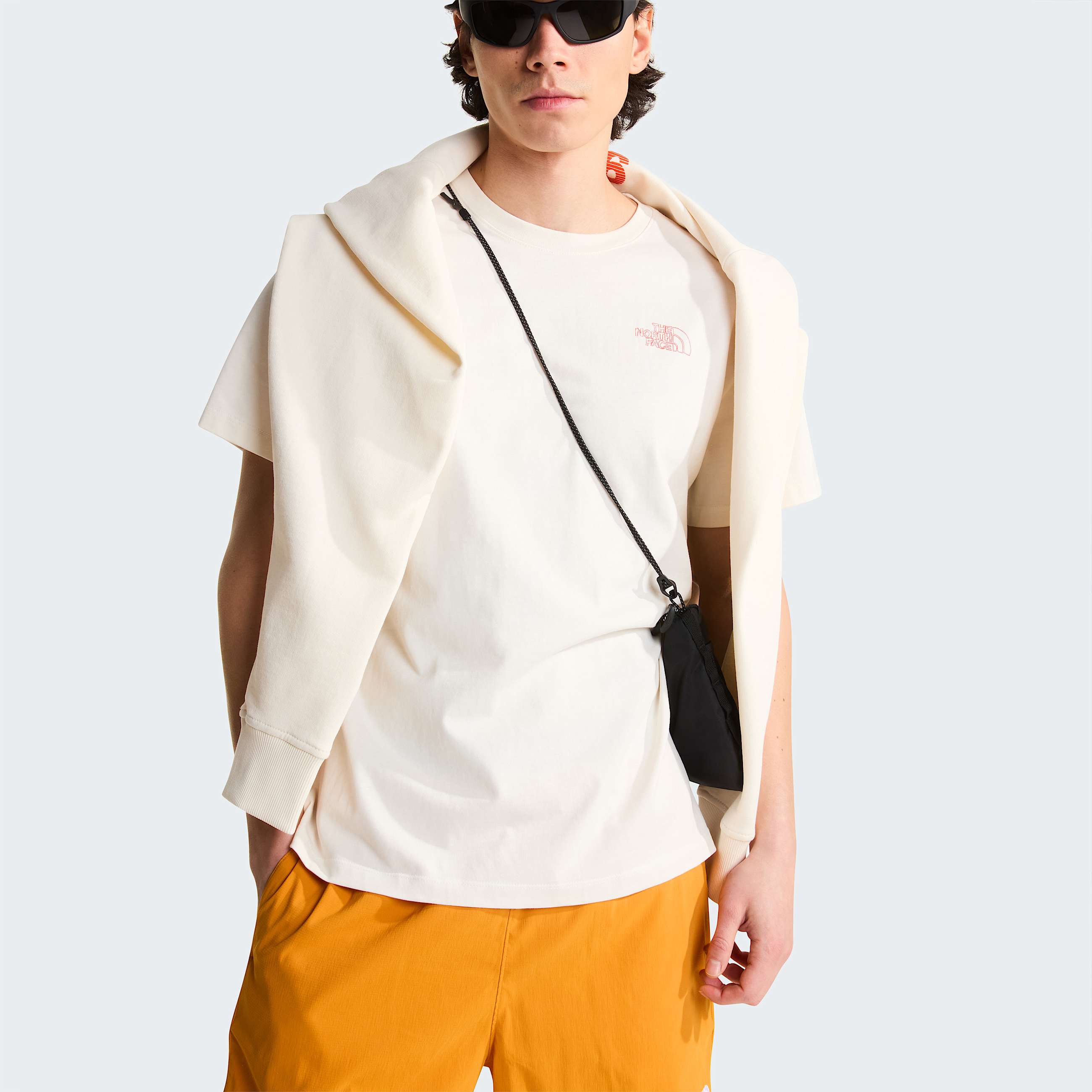 Unisex Flower Scribble Relaxed TShirt TNF ALT8