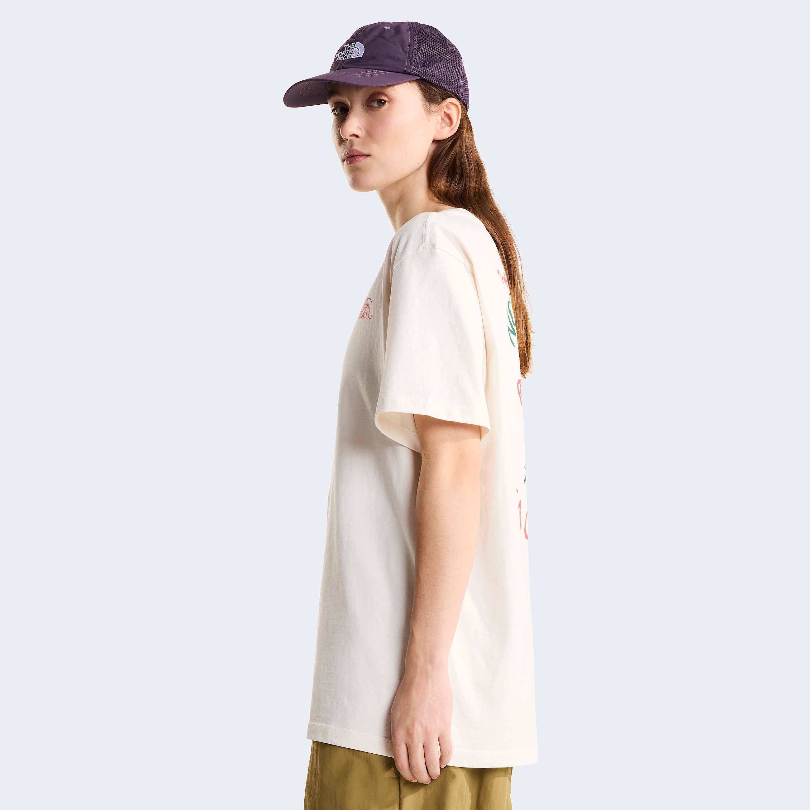 Unisex Flower Scribble Relaxed TShirt TNF ALT12