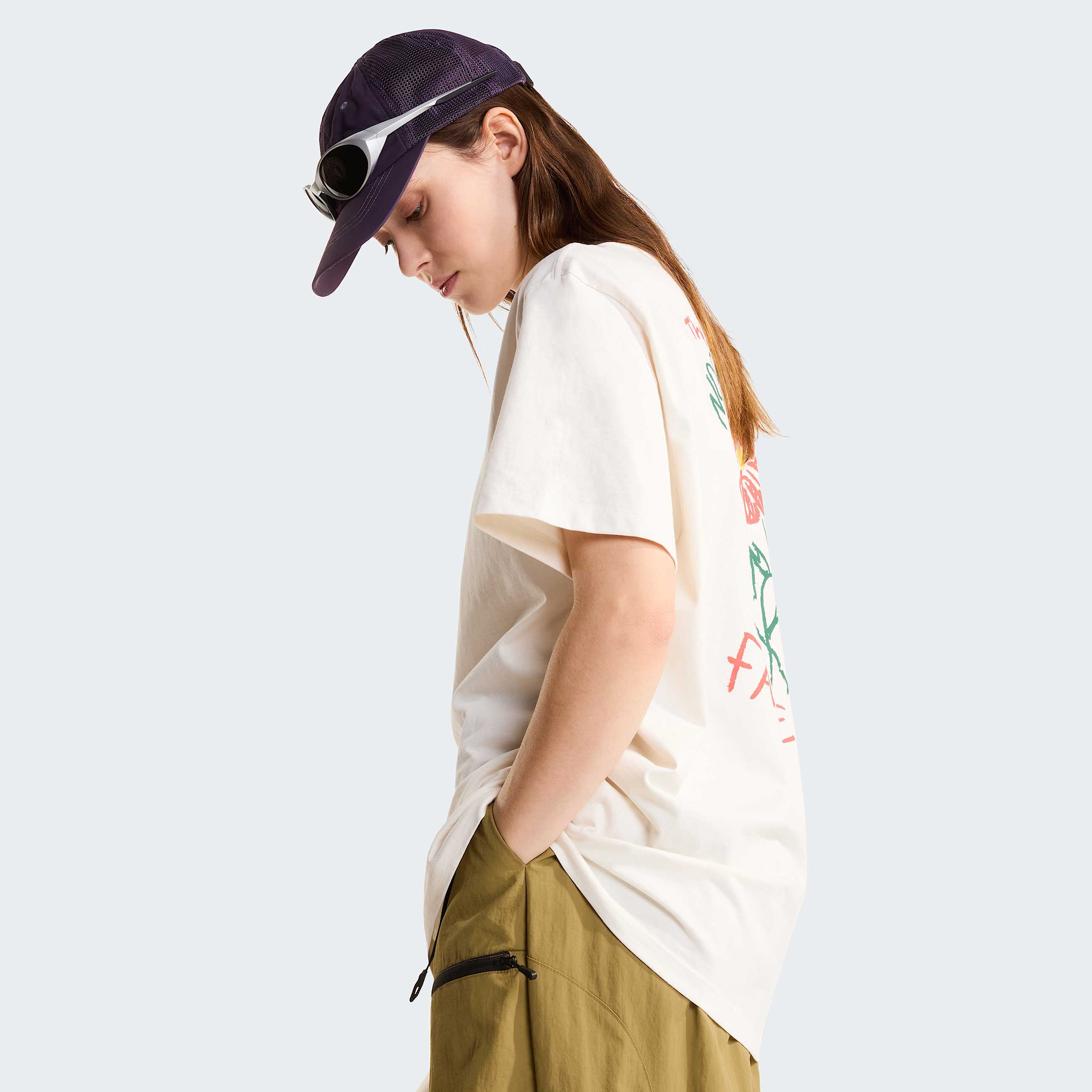 Unisex Flower Scribble Relaxed TShirt TNF ALT15