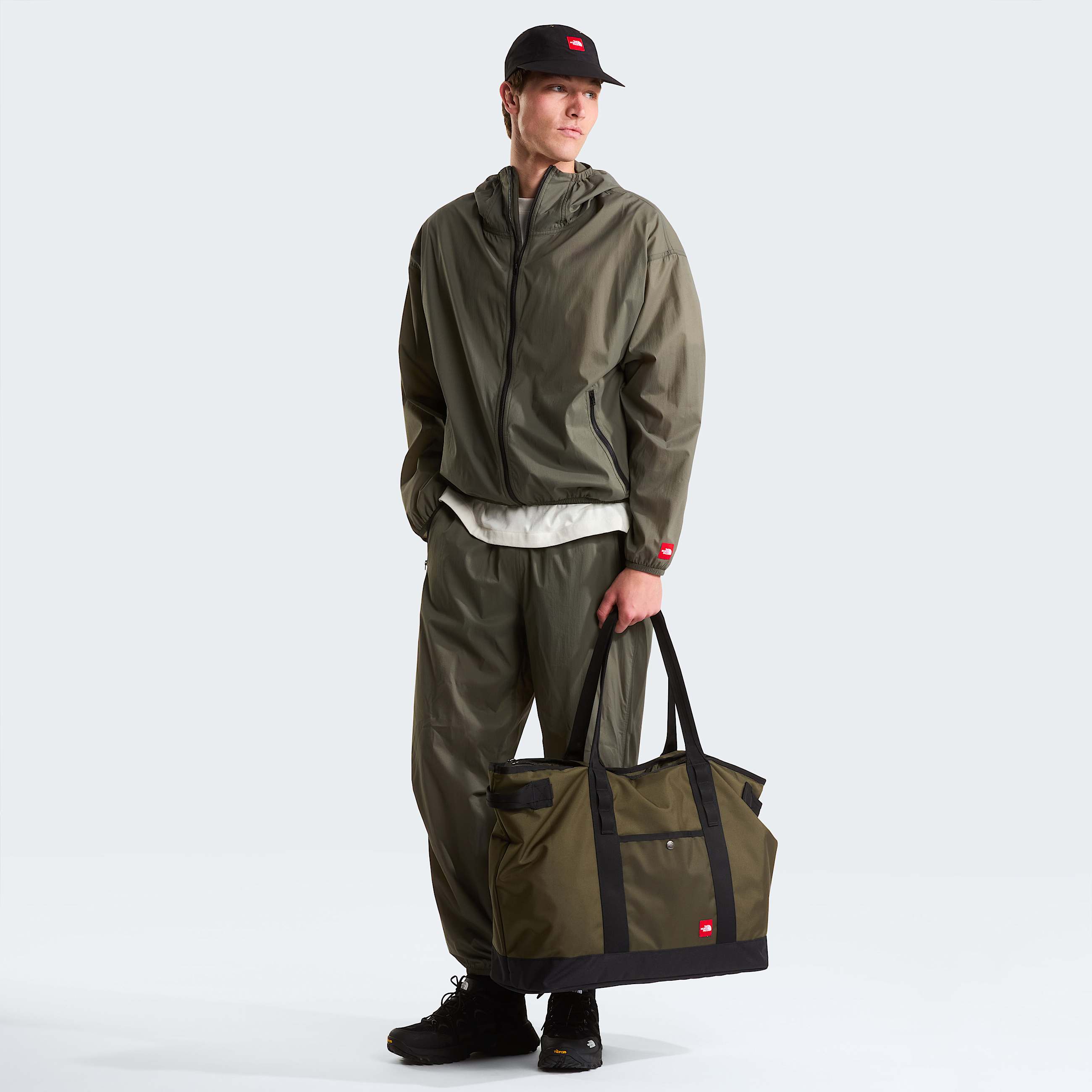 Unisex inpakbare Red Boxwindbroek TNF New Taupe Green ALT9