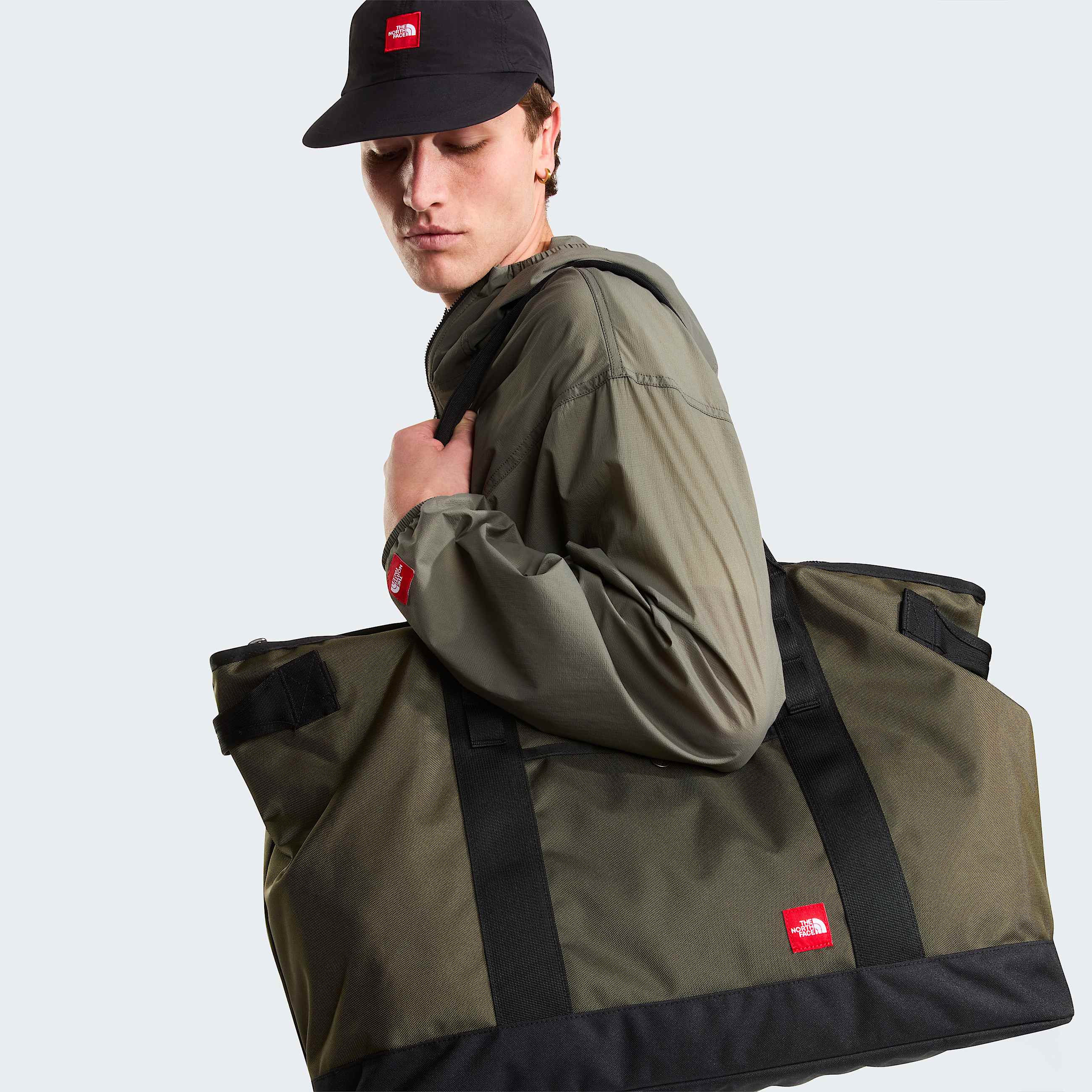 Unisex inpakbare Red Boxwindbroek TNF New Taupe Green ALT14