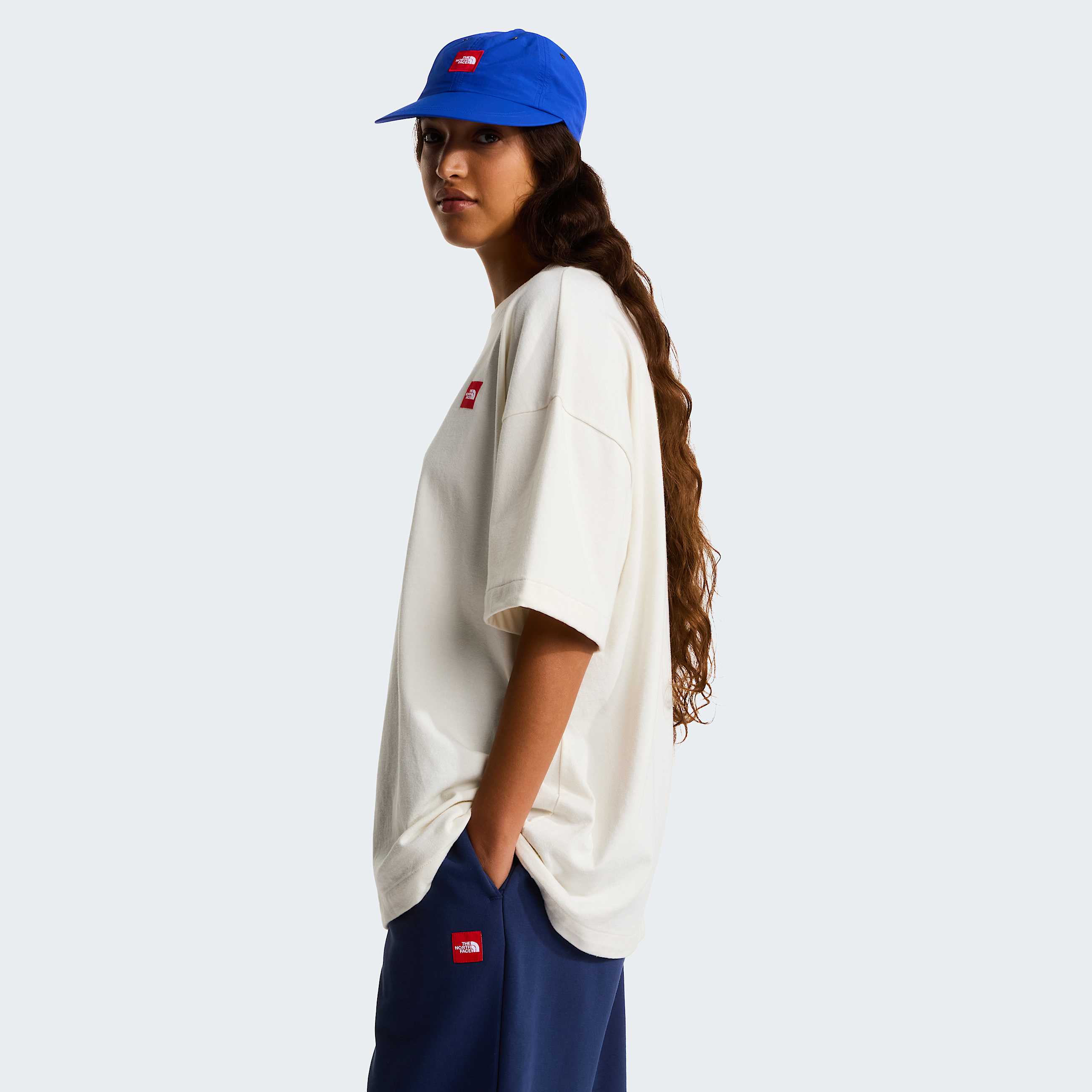 Tshirt de malha Red Box unissexo TNF White Dune ALT3