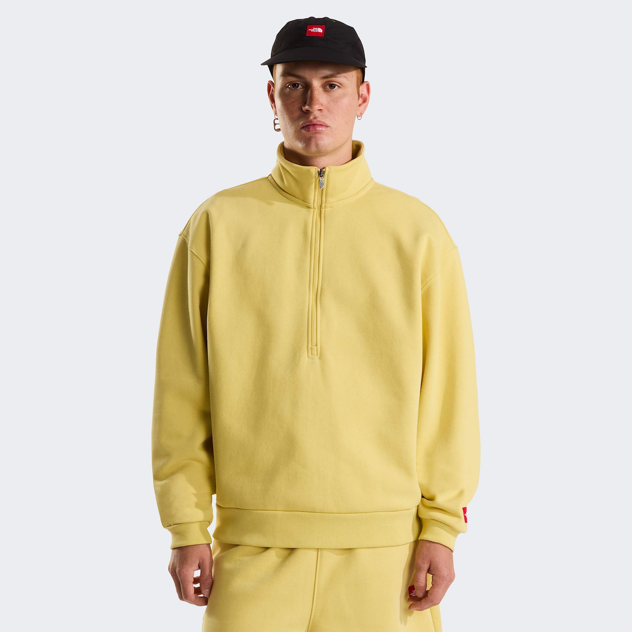 Unisex TNF Red Box 12 Zip Sweatshirt TNF Honeyed Sand ALT8