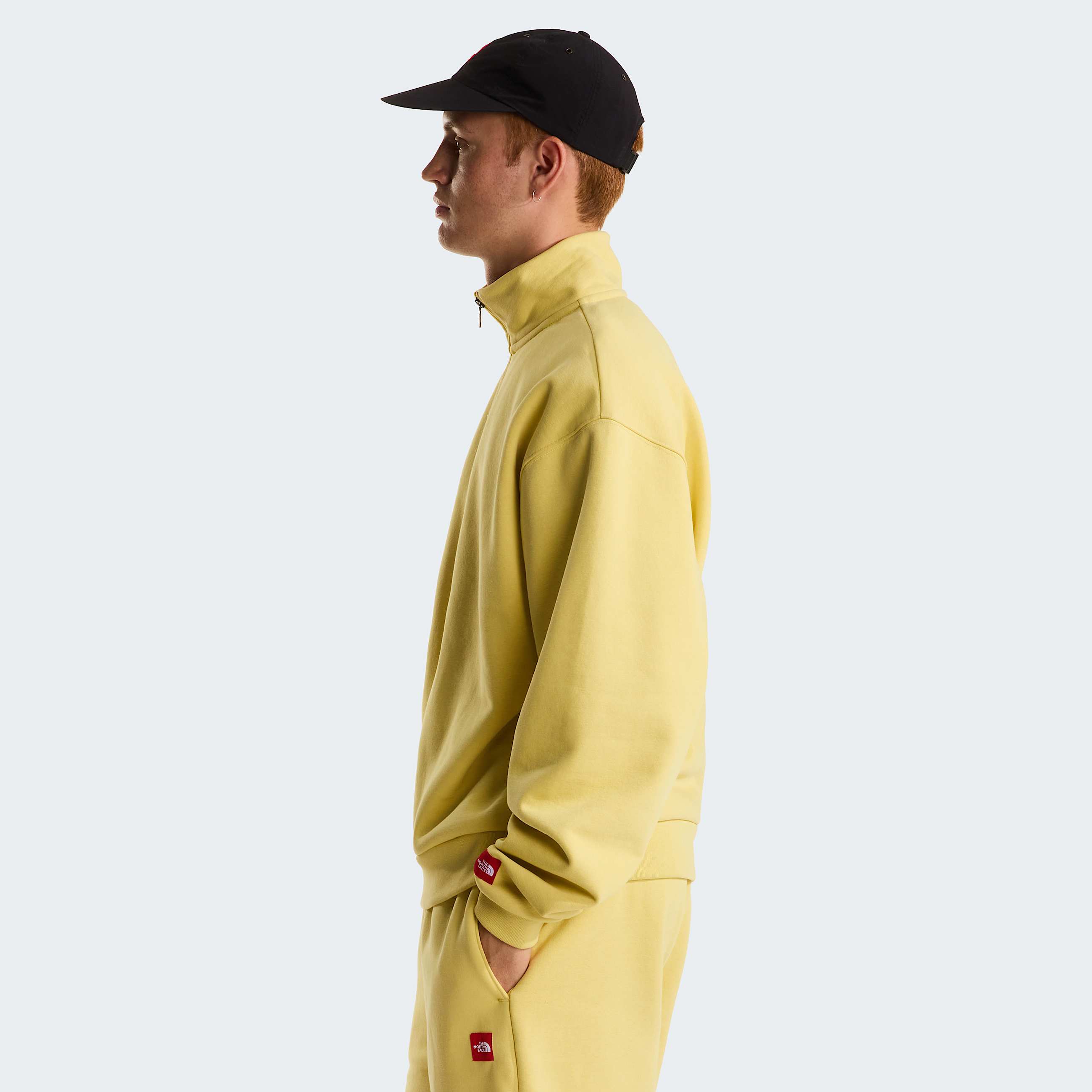 Unisex TNF Red Box 12 Zip Sweatshirt TNF Honeyed Sand ALT10