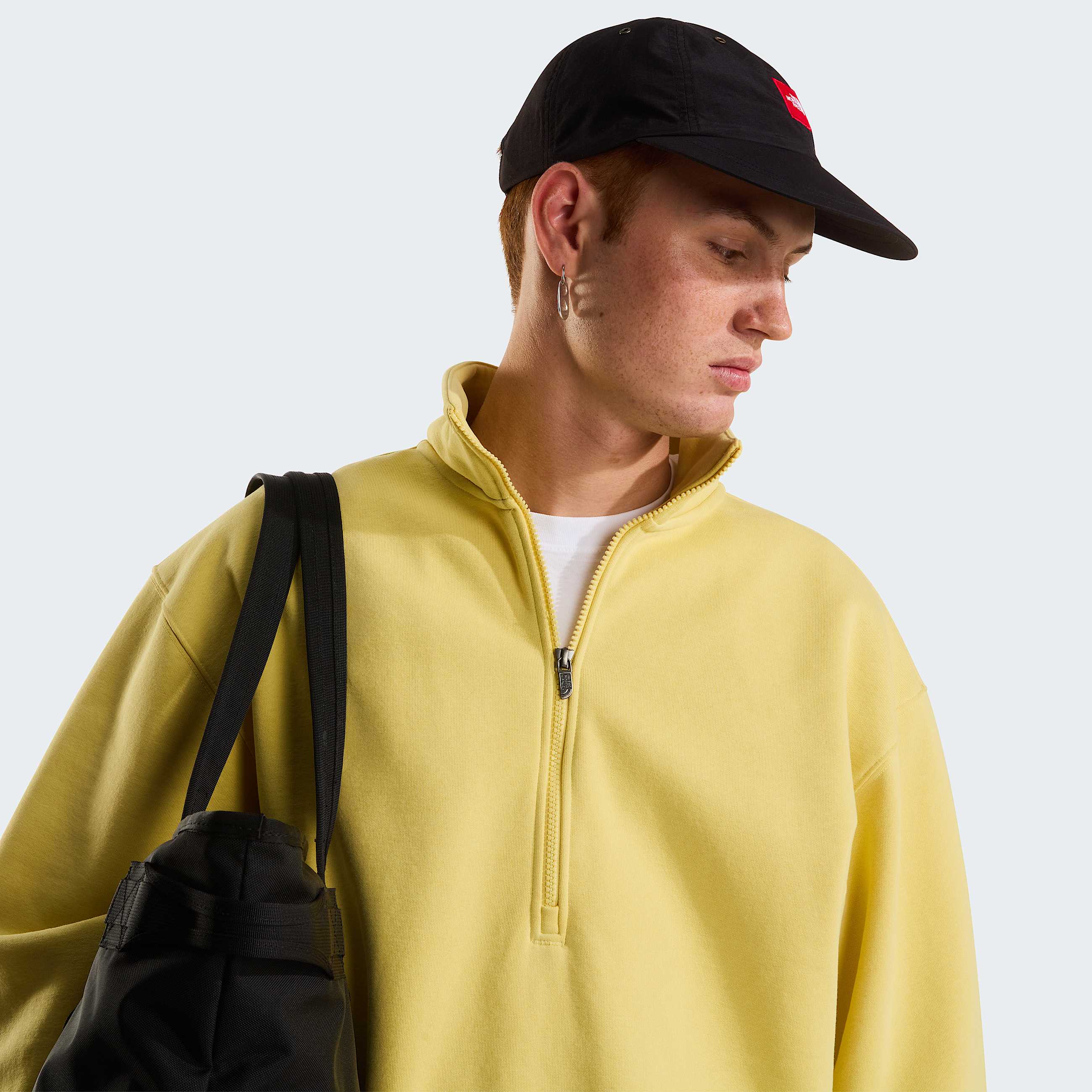 Unisex TNF Red Box 12 Zip Sweatshirt TNF Honeyed Sand ALT14