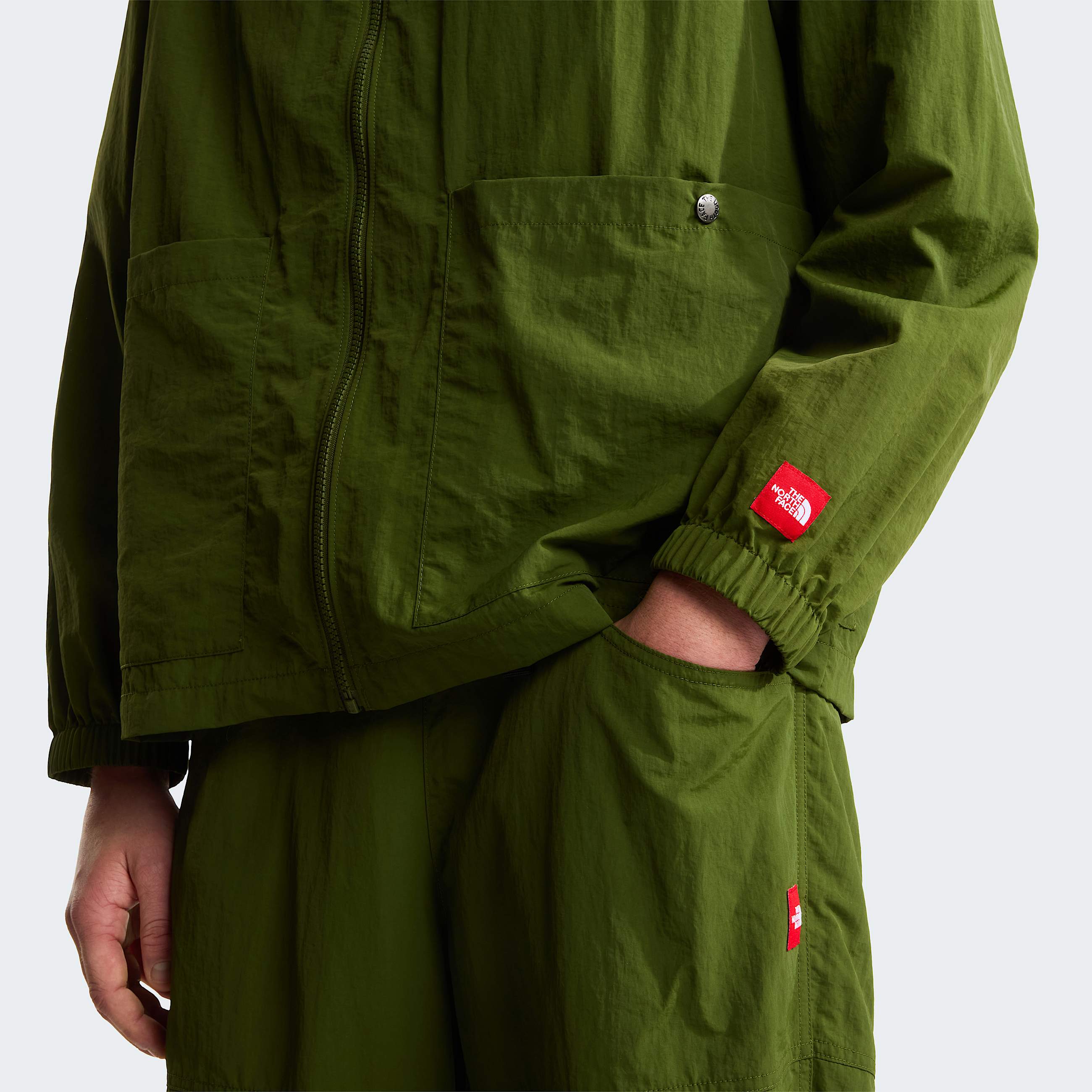 Unisex Red Box Nylon LongSleeve Shirt TNF ALT15