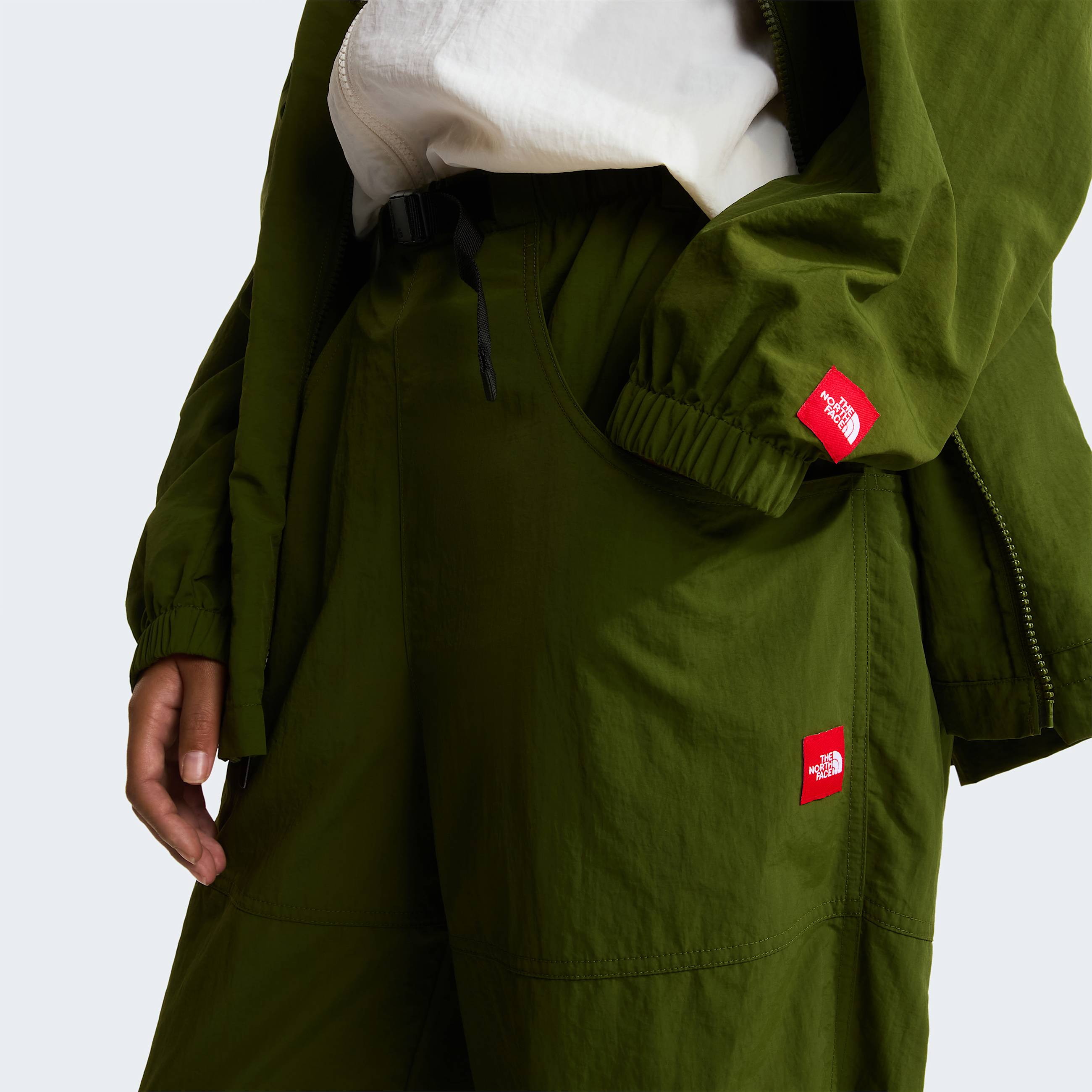Unisex Red Box Nylon Belted Trousers TNF ALT6