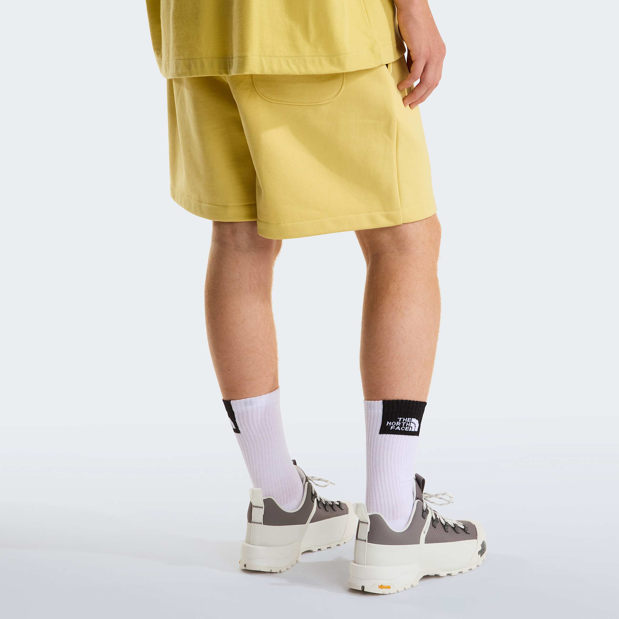 TNF Red Box Fleece Shorts Unisex TNF Honeyed Sand ALT9