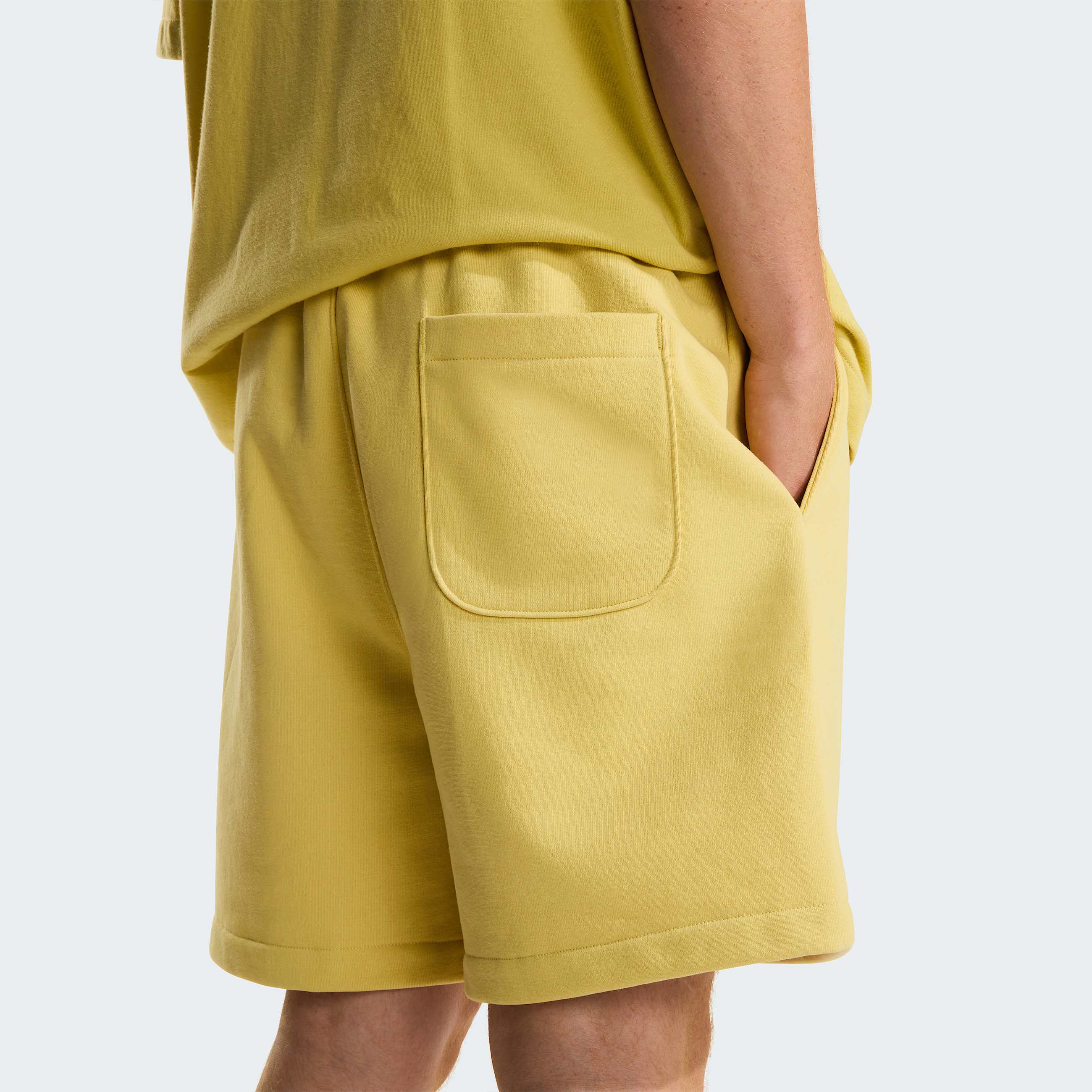TNF Red Box Fleece Shorts Unisex TNF Honeyed Sand ALT11