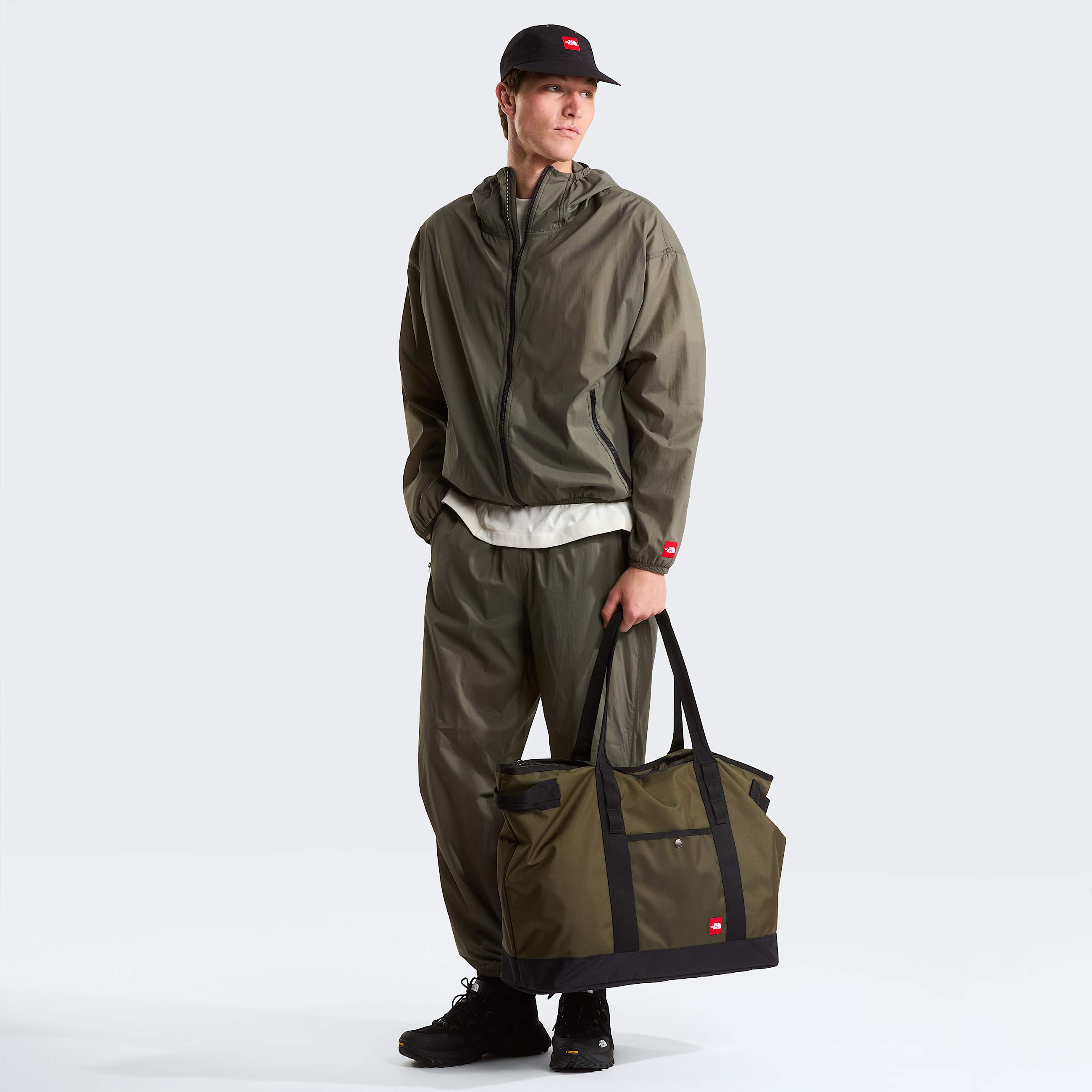 Unisex Red Box Packable Hooded Wind Jacket TNF ALT2