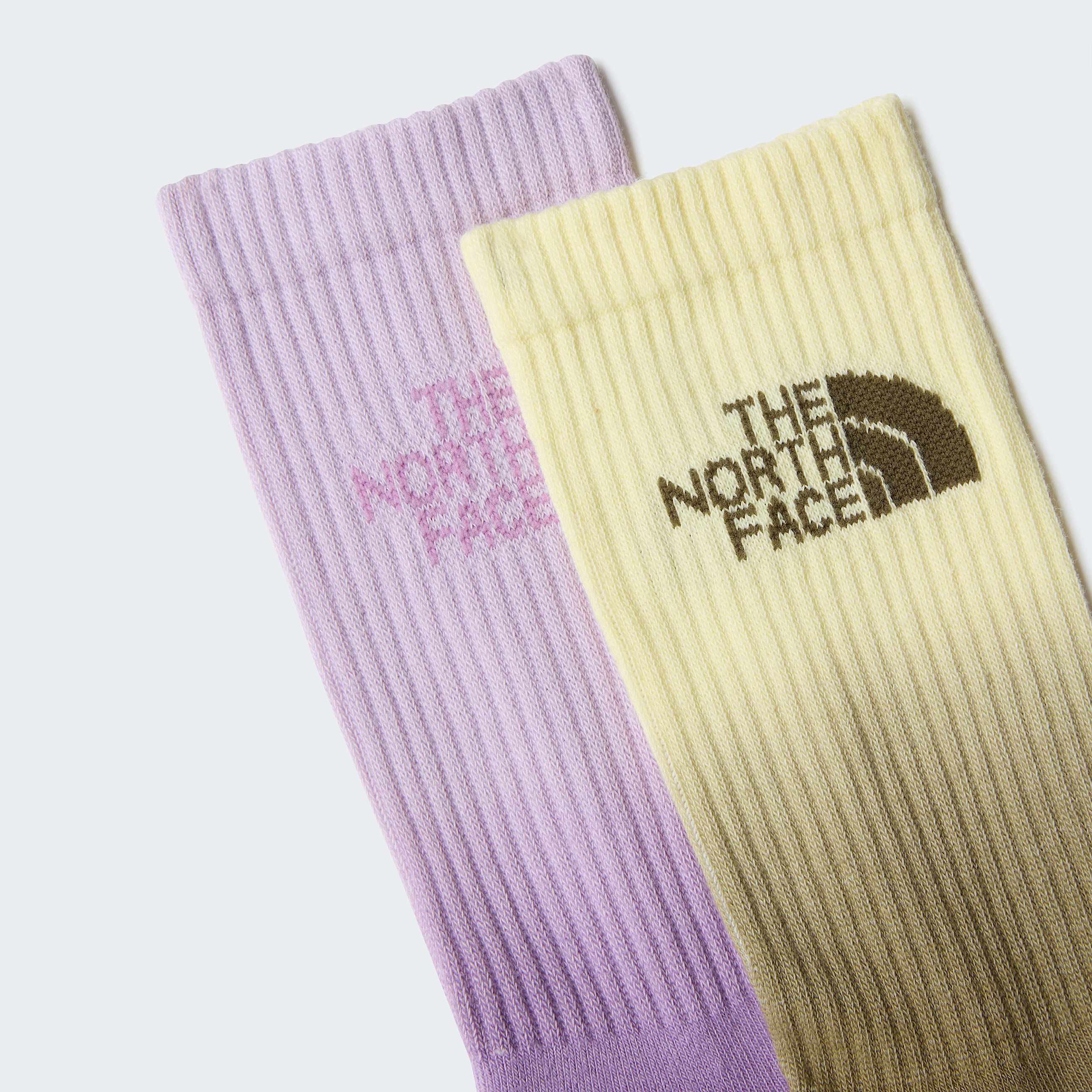Everyday DipDye Crew Socks TNF Hushed LavenderMetal PinkPearLemon Mist ALT2
