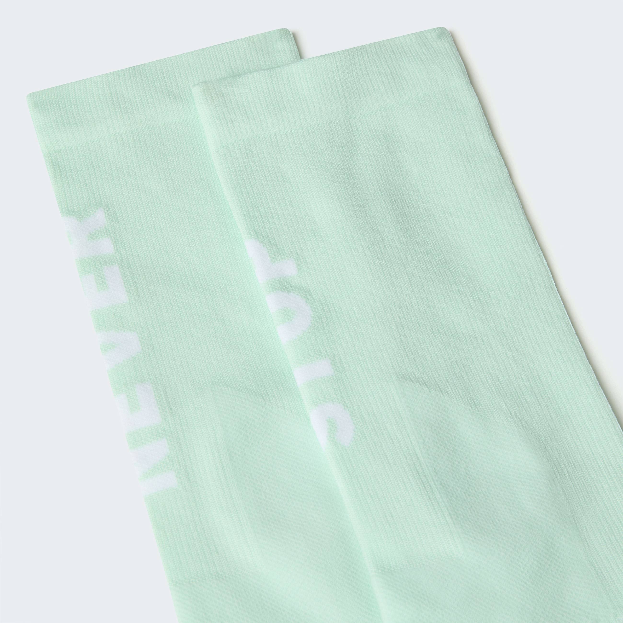 Never Stop Trail Run Crew Socks TNF Opal FrostRiver Ice ALT2