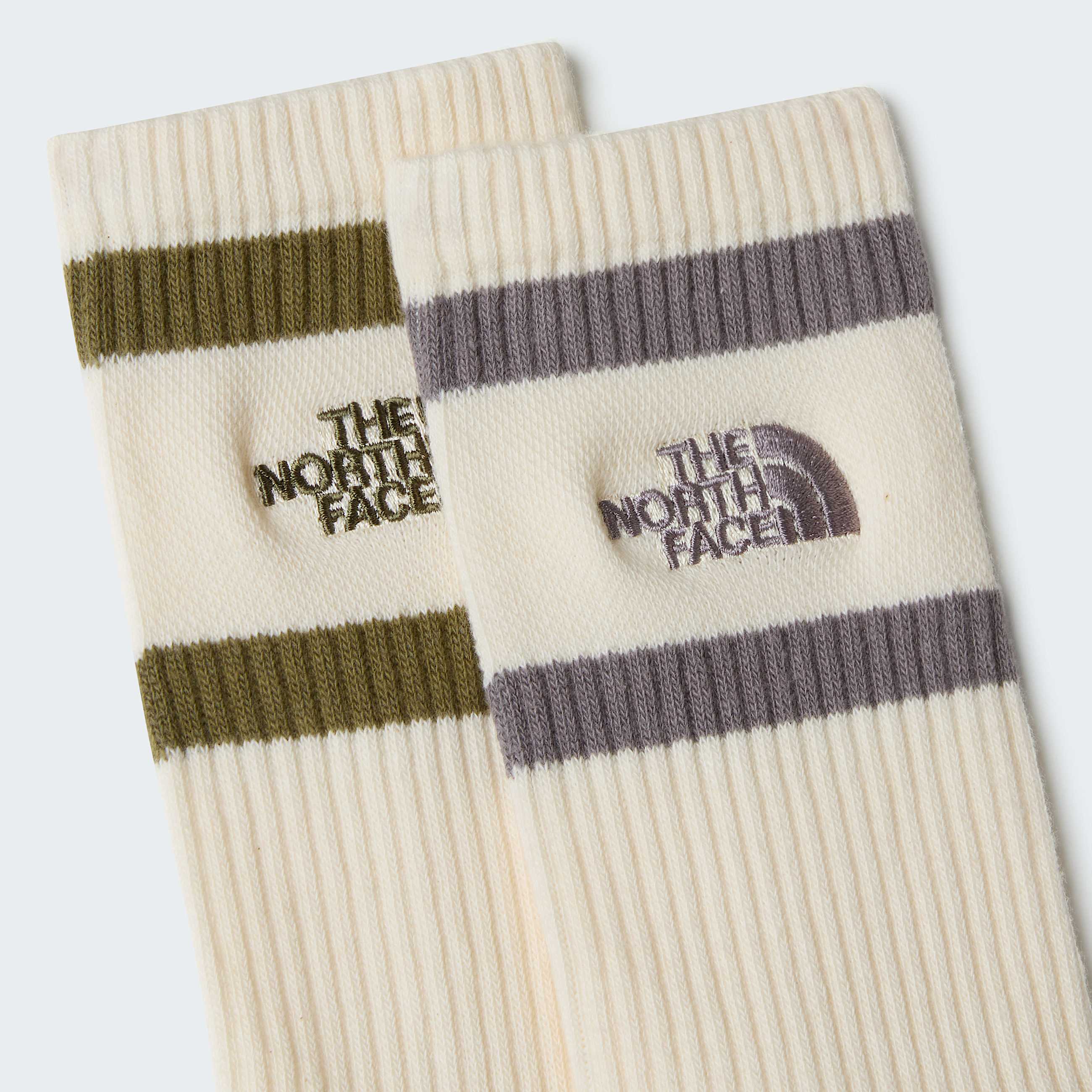 Everyday Heritage Stripe Crew Socks TNF ALT2