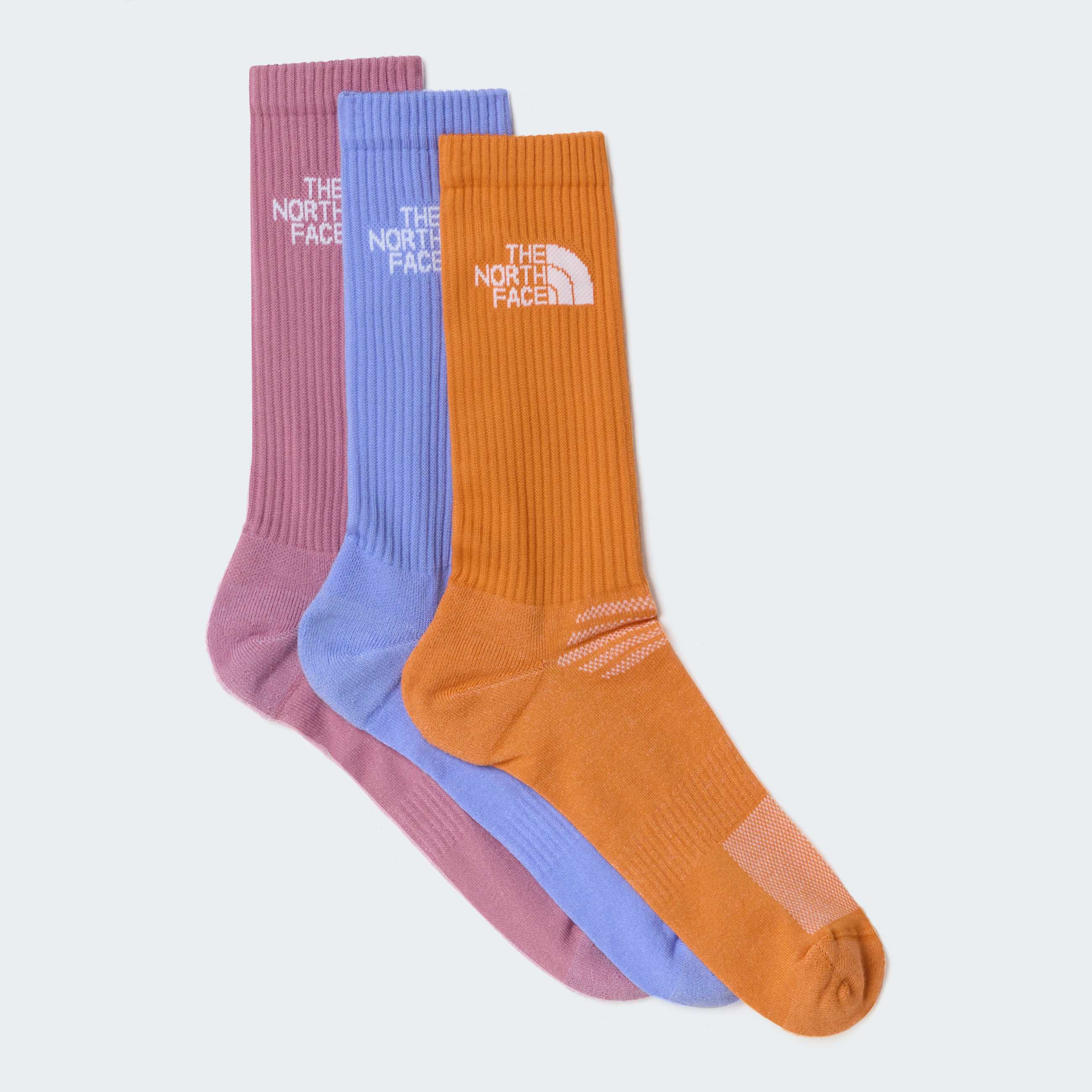Multi Sport Cushion Crew Socks TNF Periwinkle GlowDust OrangeHushed Lavender HERO