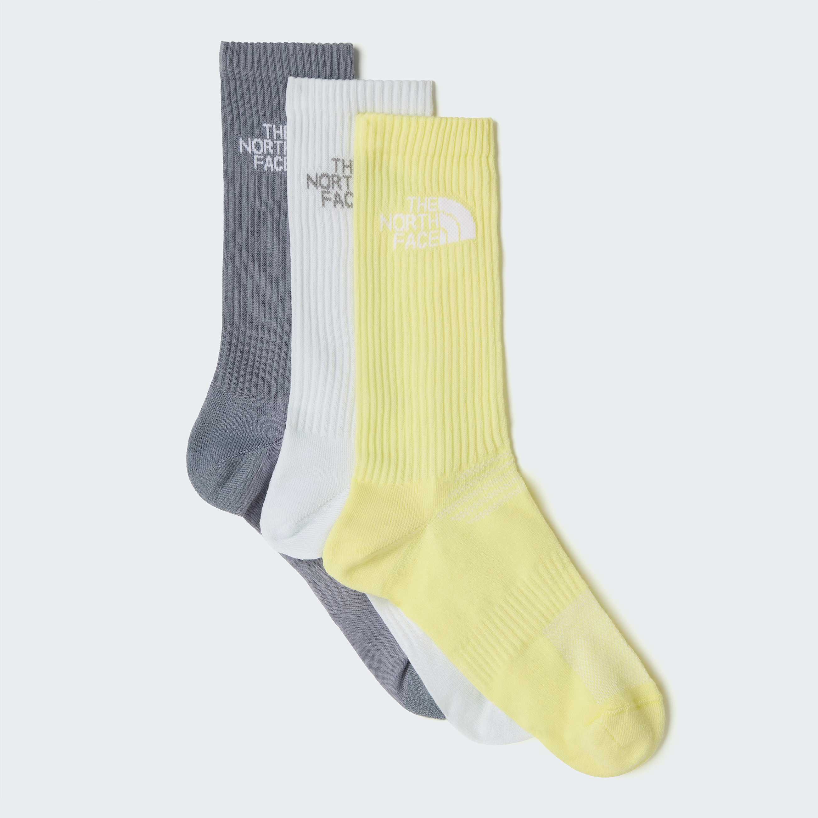 Multi Sport gepolsterte CrewSocken TNF Transcendent GreyPearl StoneLemon Mist HERO