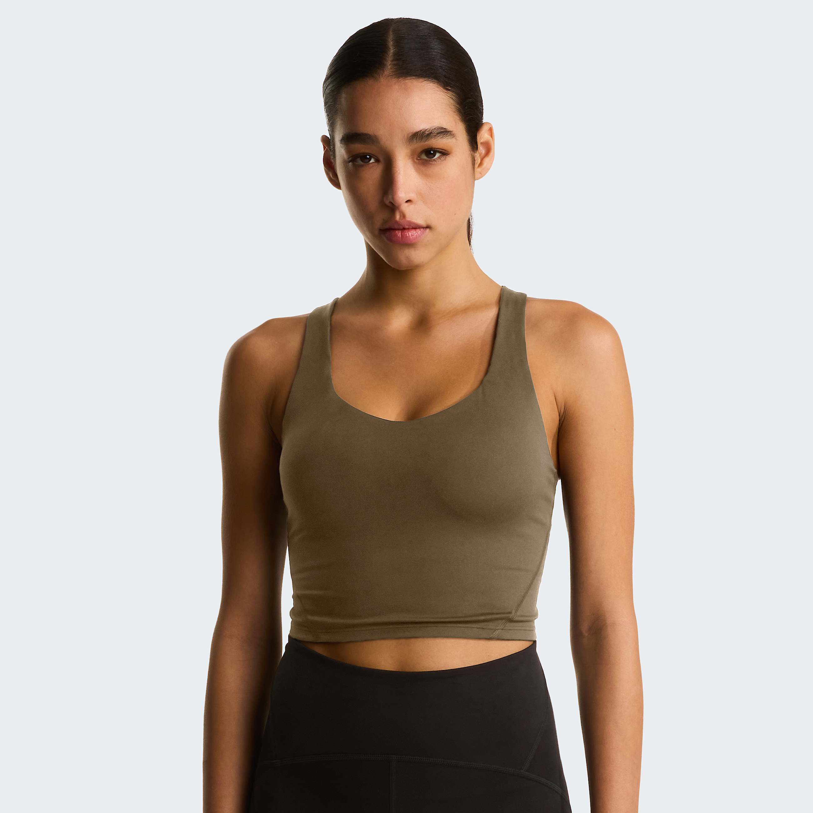 Womens Jaida Longline Bra TNF New Taupe Green ALT1