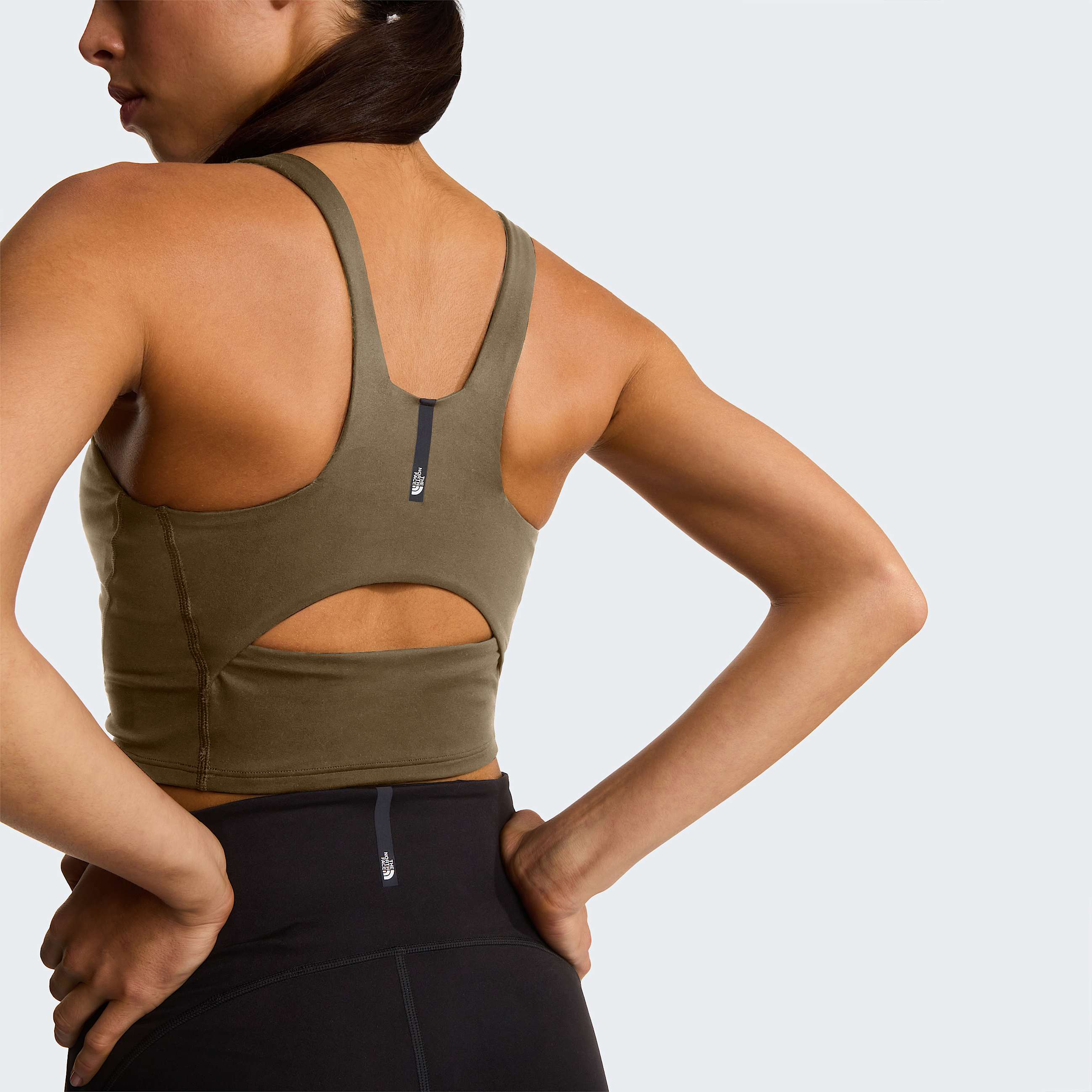 Womens Jaida Longline Bra TNF New Taupe Green ALT4