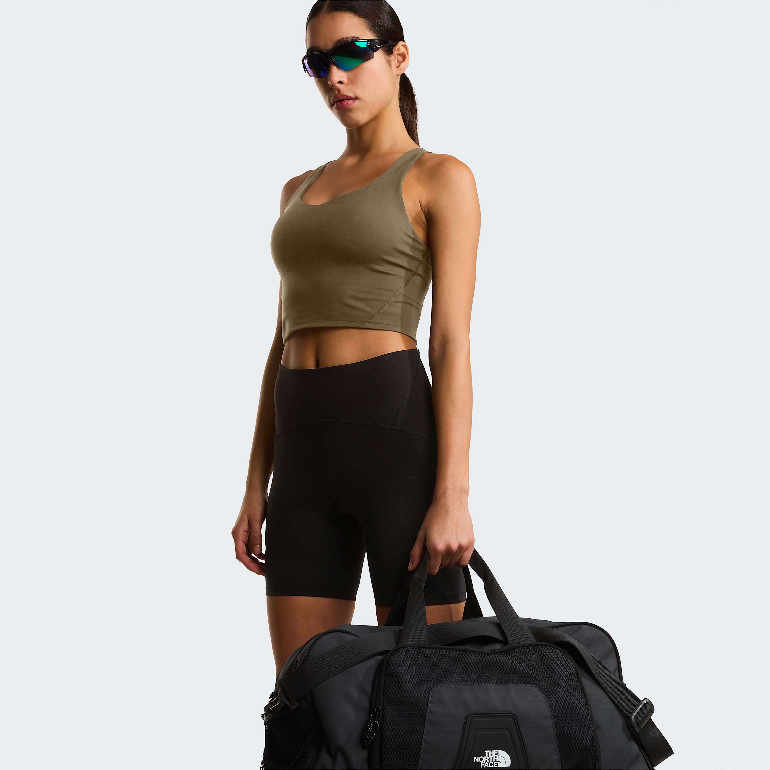 Womens Jaida Longline Bra TNF New Taupe Green ALT5