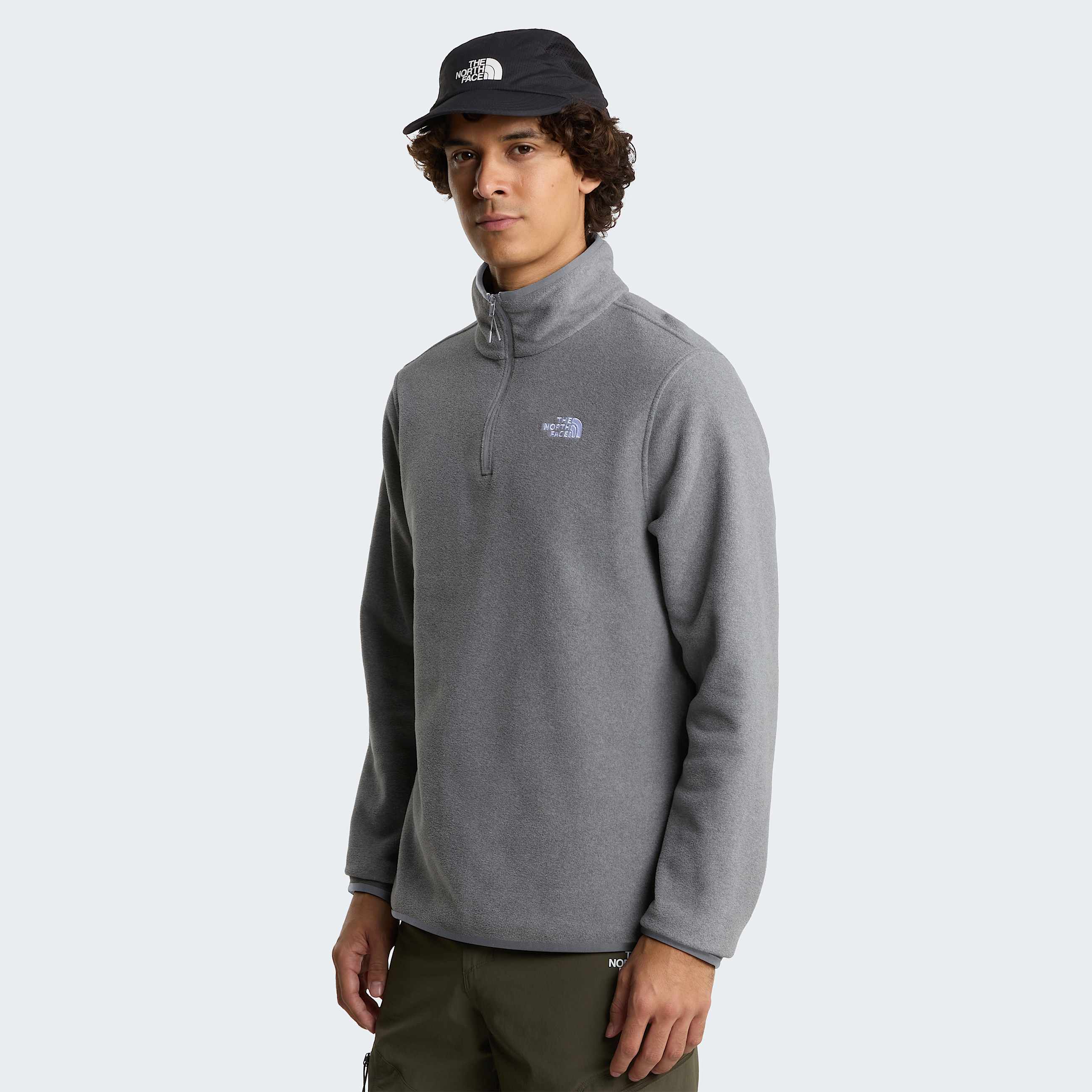 Glacier Fleece mit 14langem RV fr Herren TNF TNF Mid Grey Heather HERO
